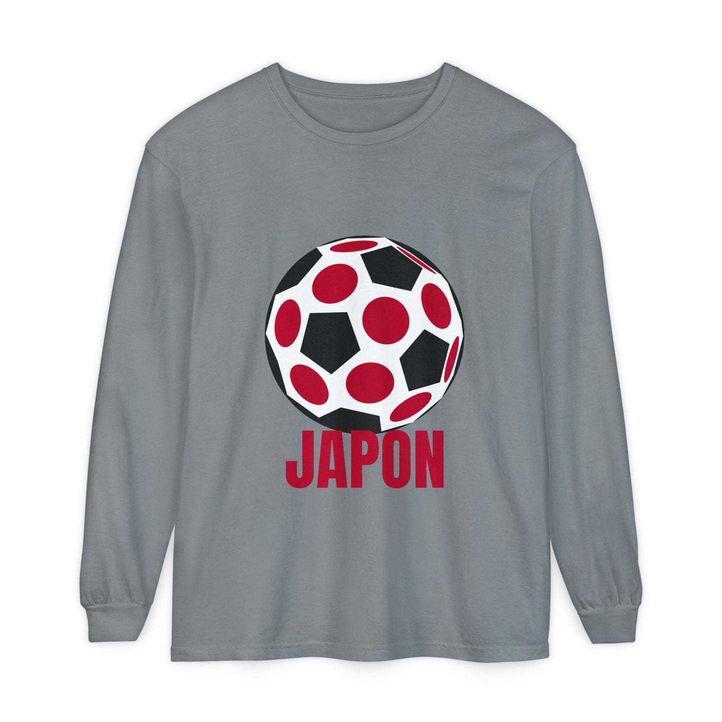 Japon Fan Specialty Soccer Ball Design Long Sleeve Tee