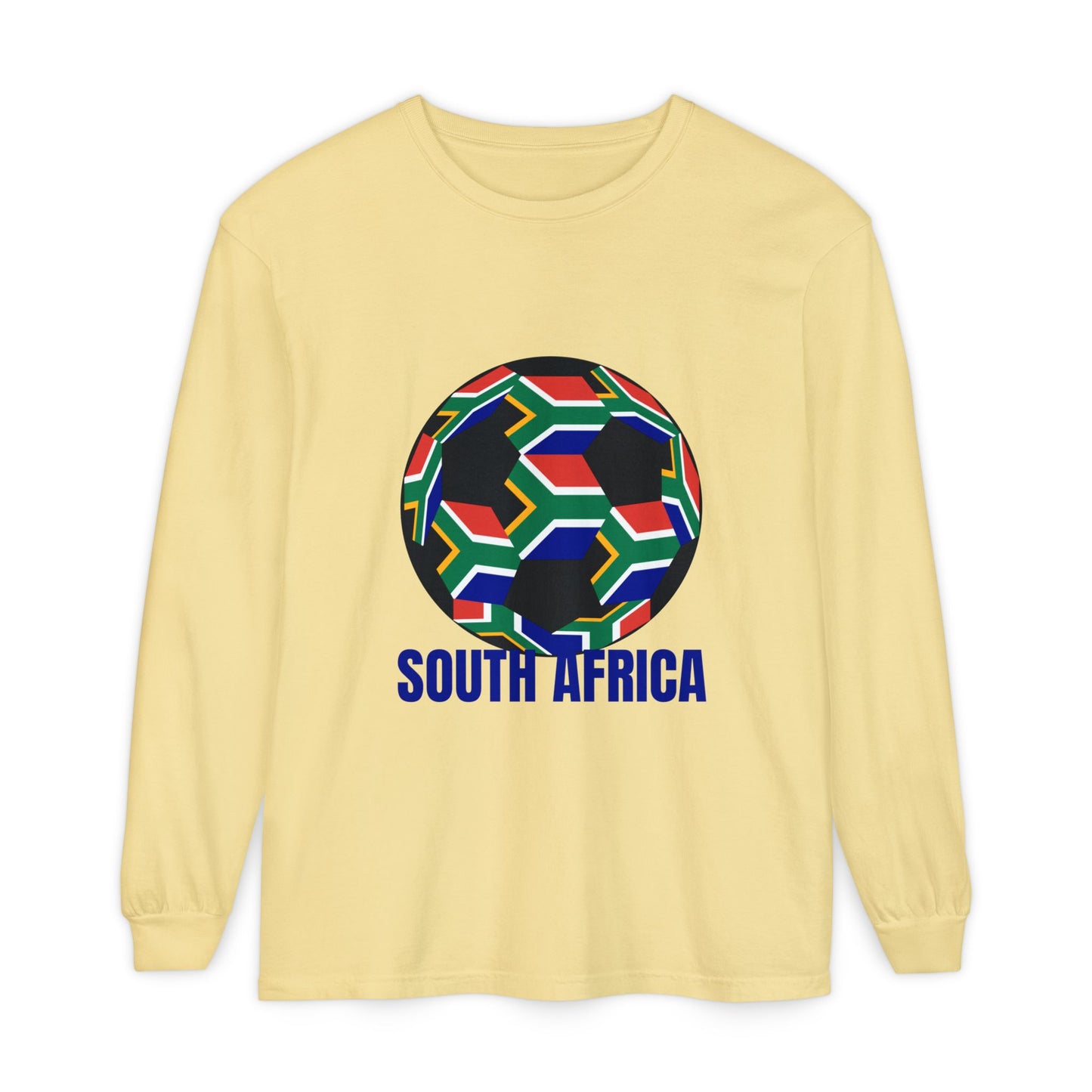 South Africa Fan Specialty Soccer Ball Design Long Sleeve Tee