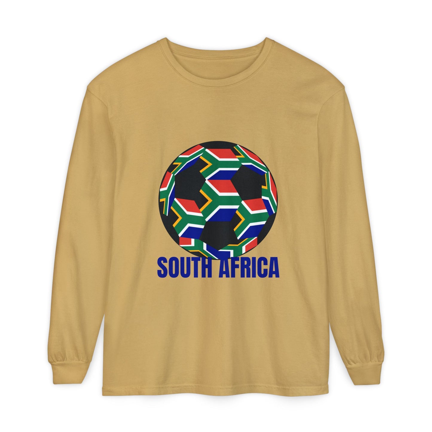 South Africa Fan Specialty Soccer Ball Design Long Sleeve Tee