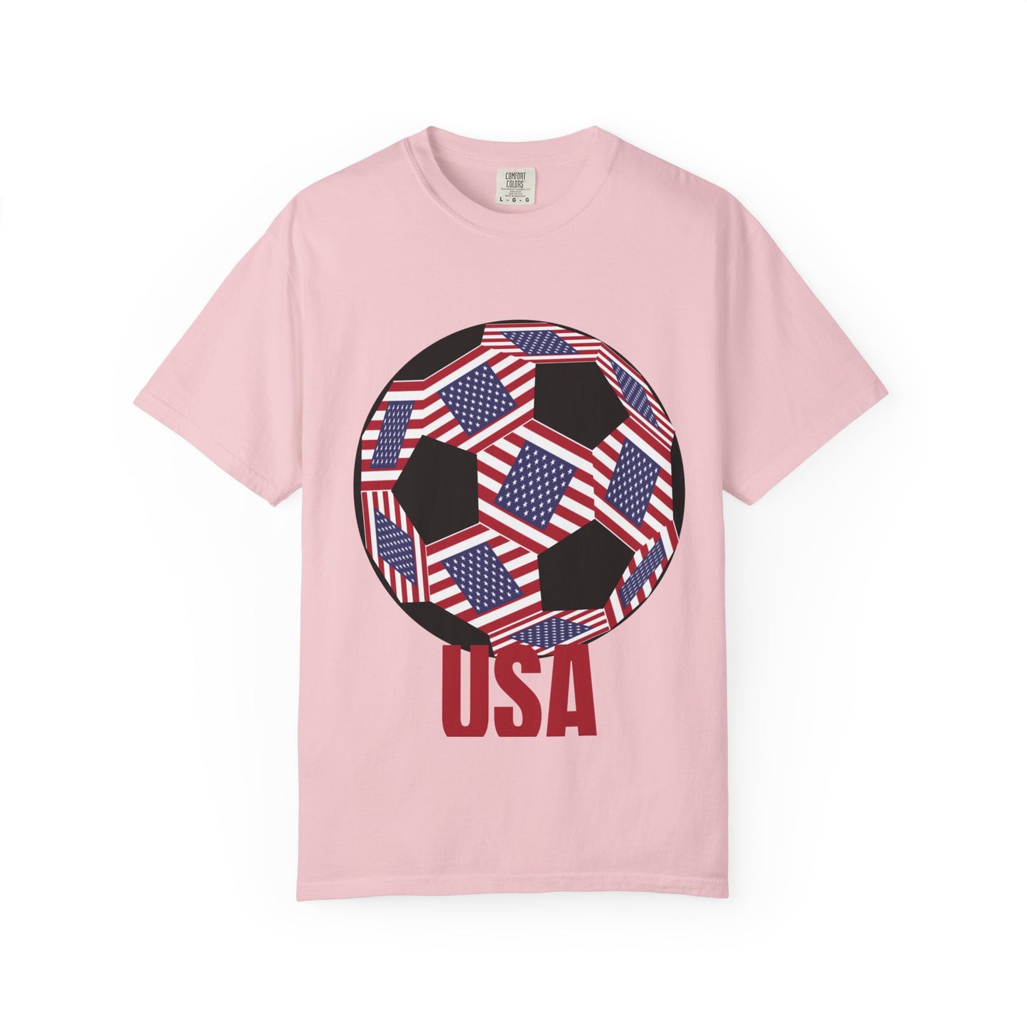 Patriotic USA Fan Specialty Soccer Ball Design T Shirt