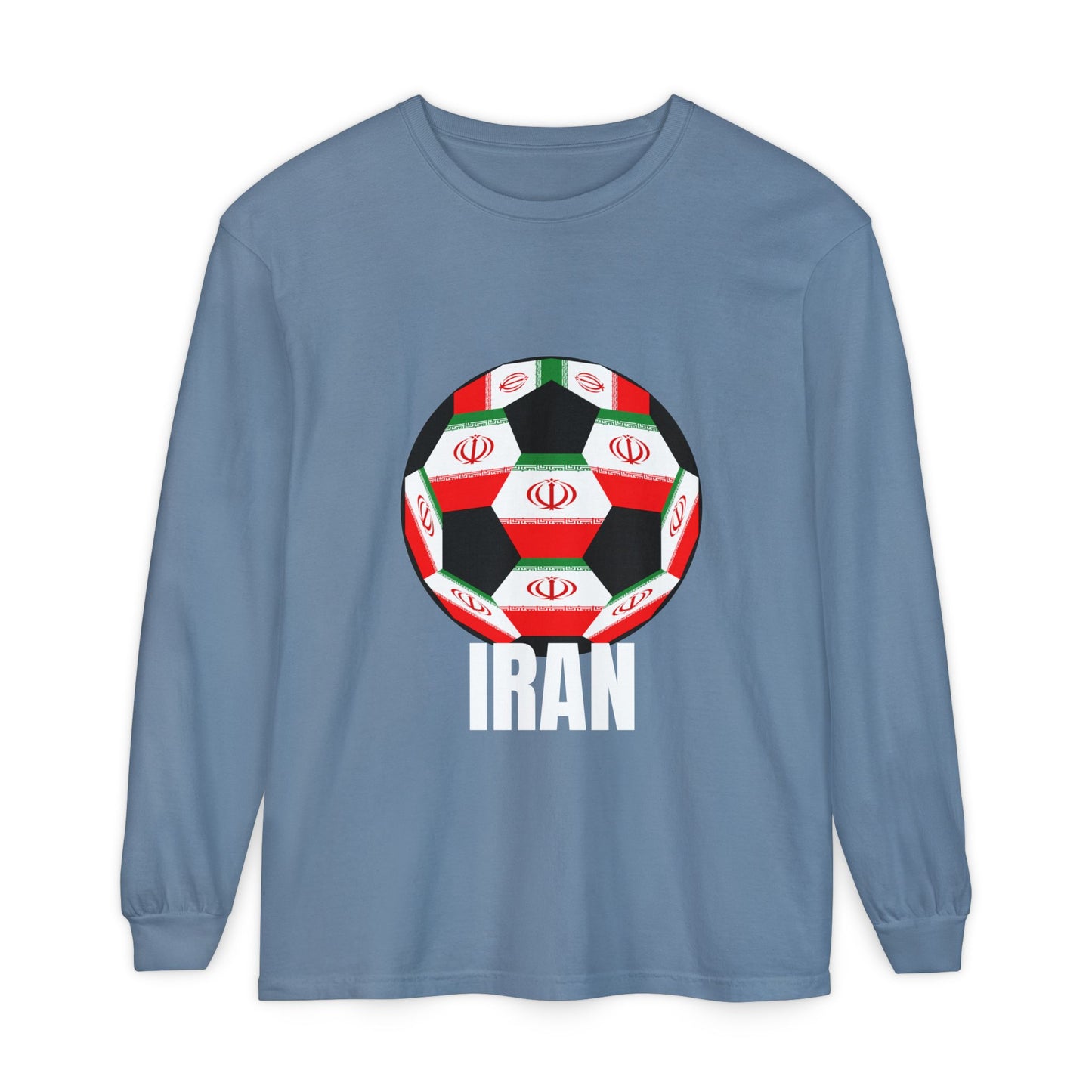 Iran Fan Specialty Soccer Ball Design  Long Sleeve Shirt