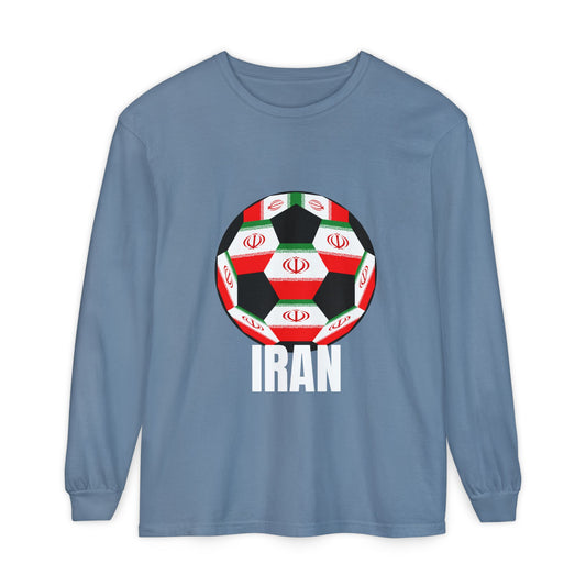 Iran Fan Specialty Soccer Ball Design  Long Sleeve Shirt