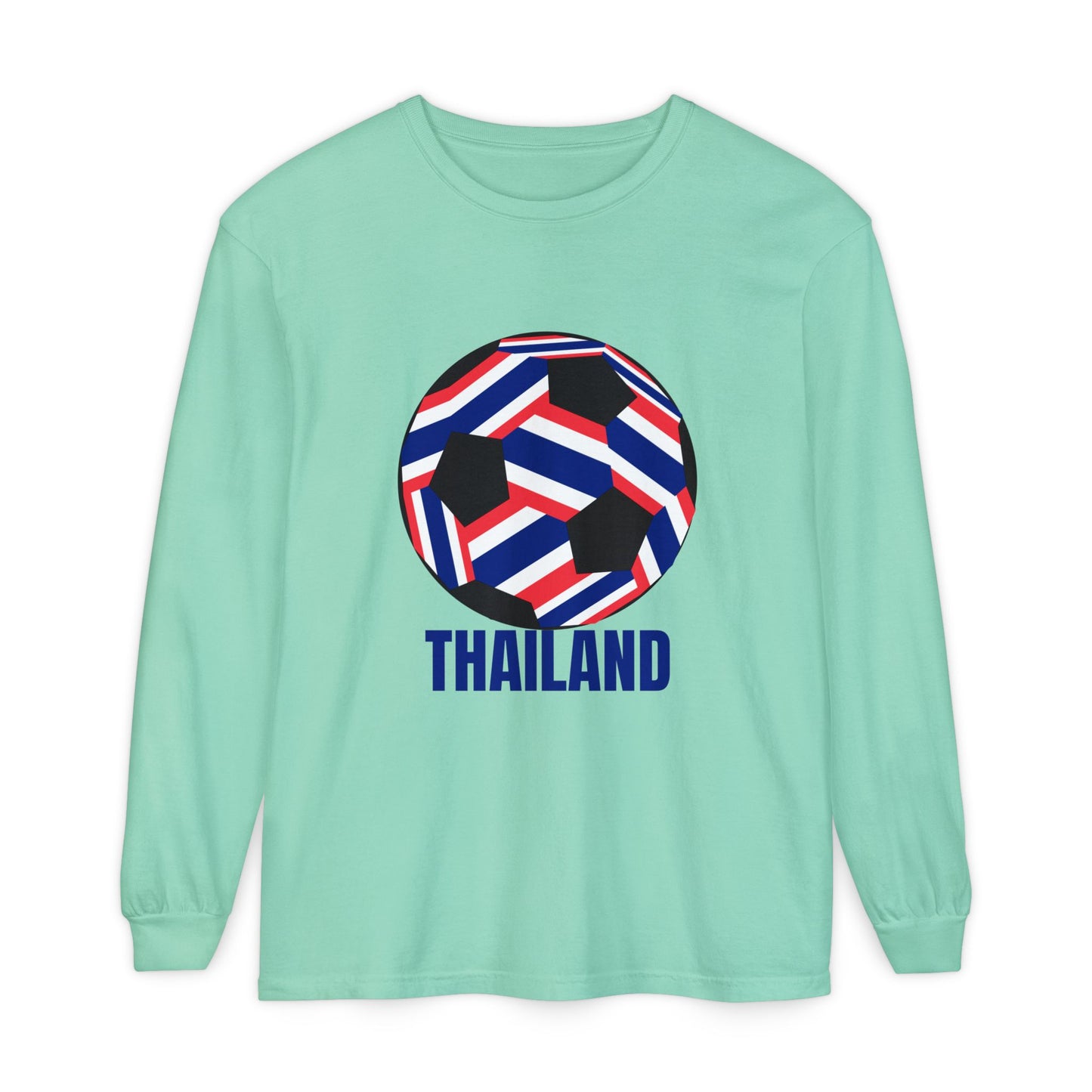 Thailand Fan Specialty Soccer Ball Design Long Sleeve Tee