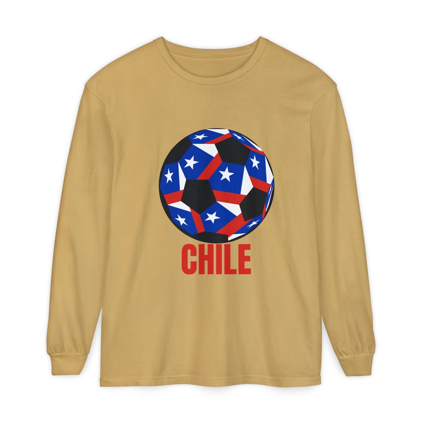 Chile Fan Specialty Soccer Ball Long Sleeve Tee