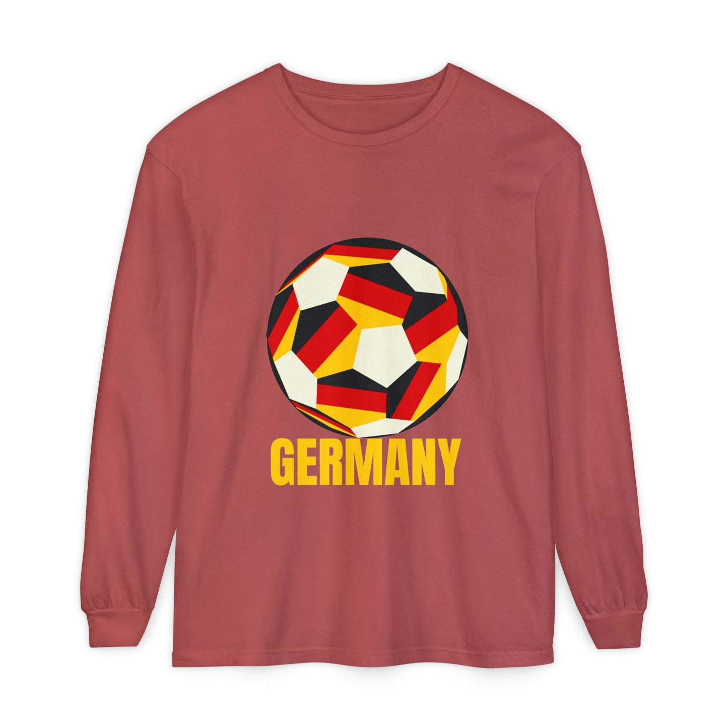 Germany Fan Specialty Soccer Ball Design Long Sleeve Shirt