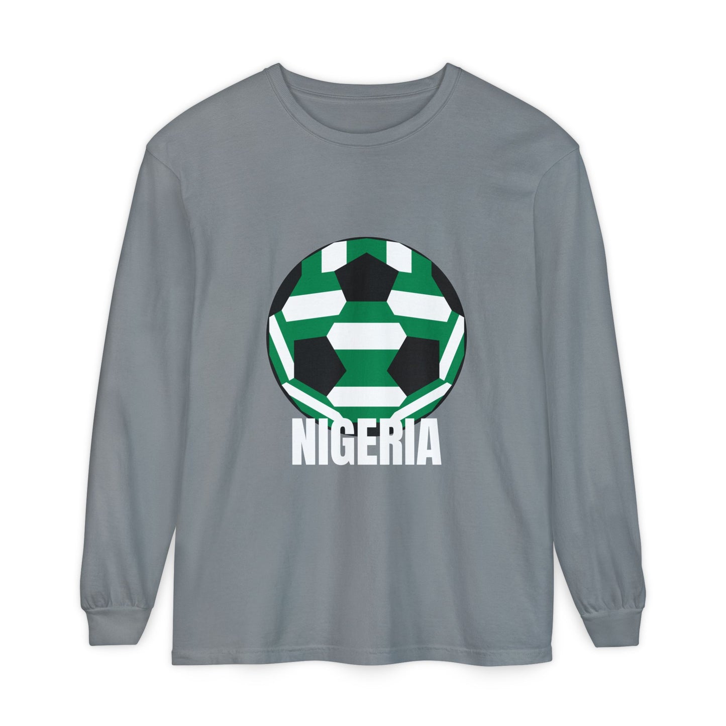 Nigeria Soccer Ball Long Sleeve Tee