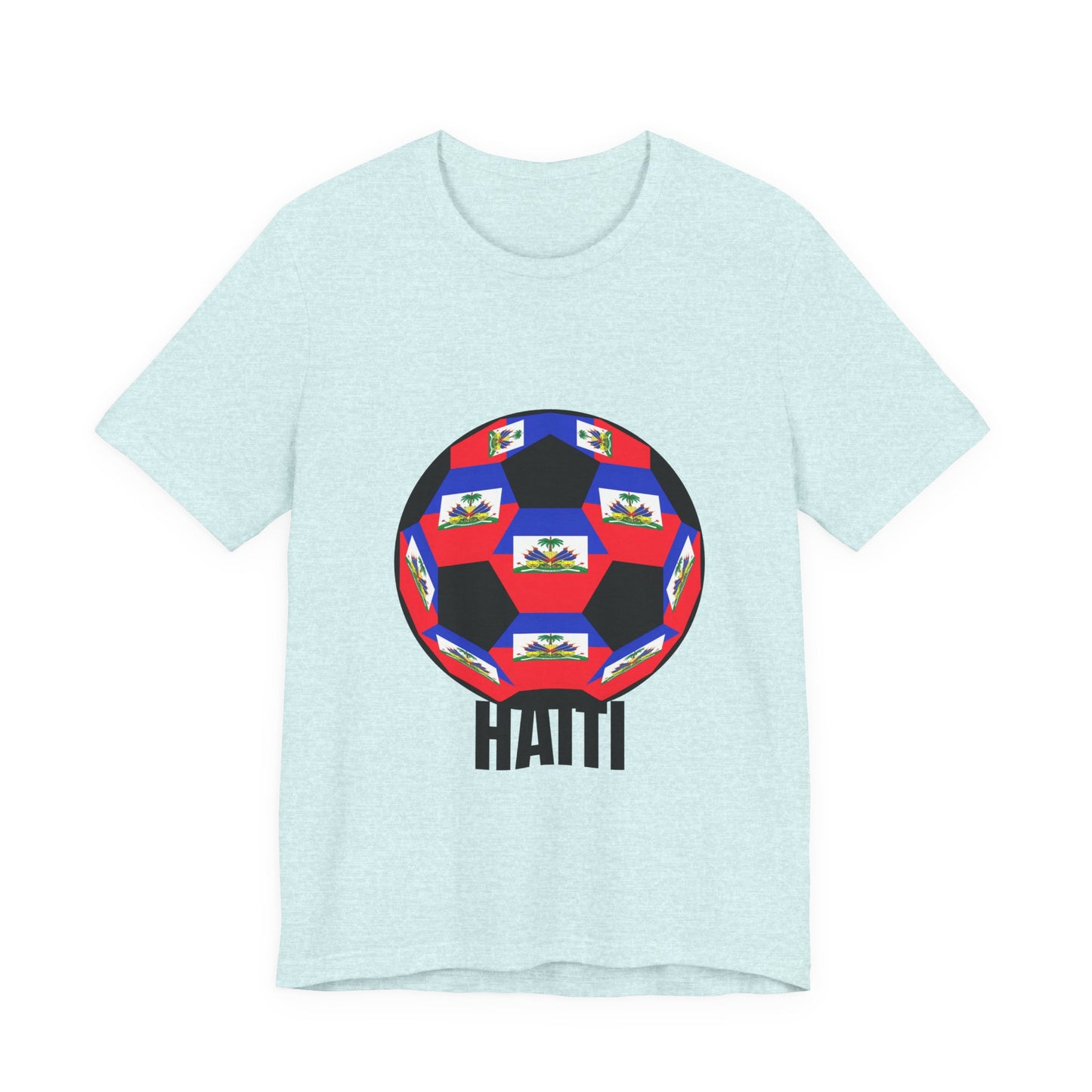 Haiti Fan Specialty Soccer Ball Design T Shirt