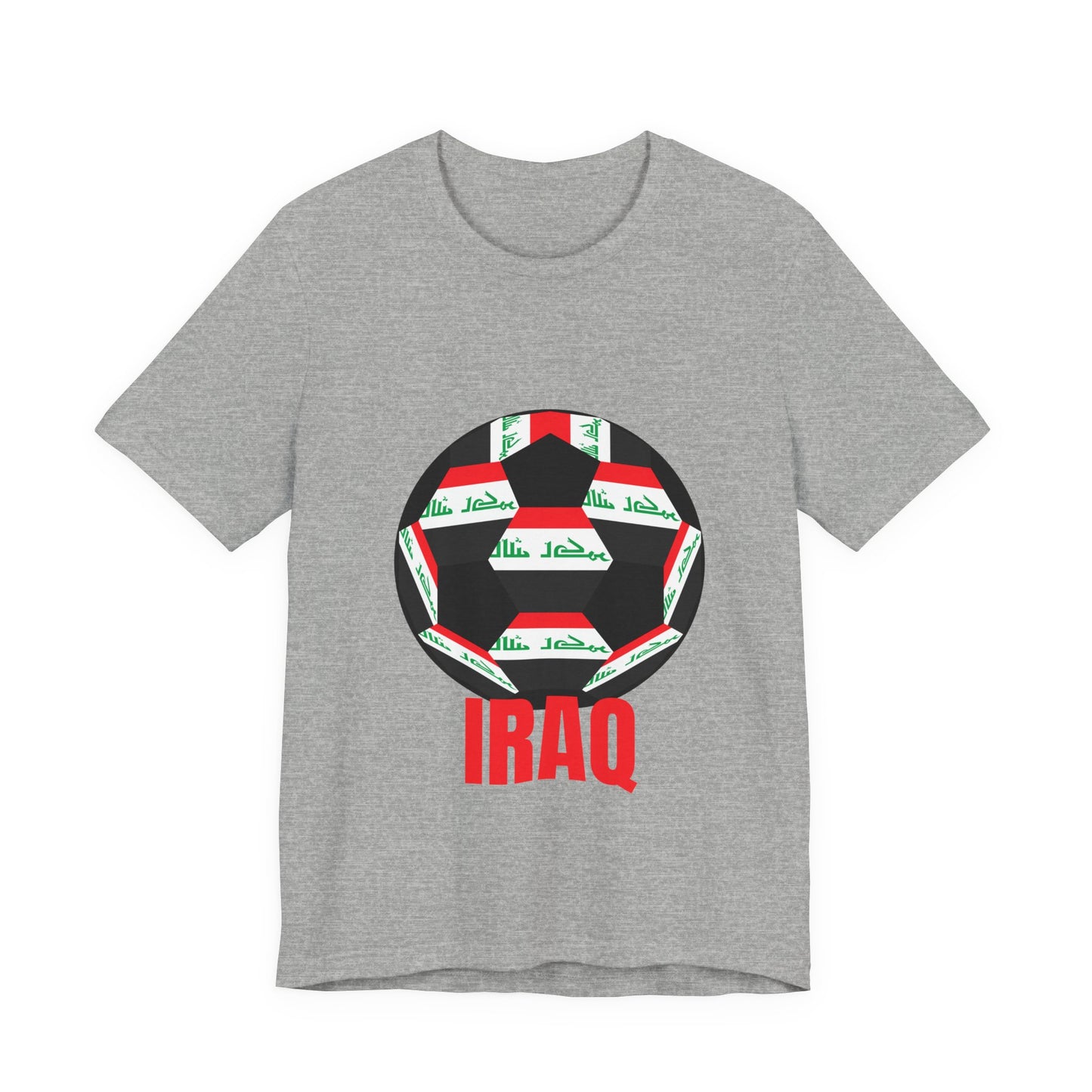 Iraq Fan Specialty Soccer Ball Design T Shirt