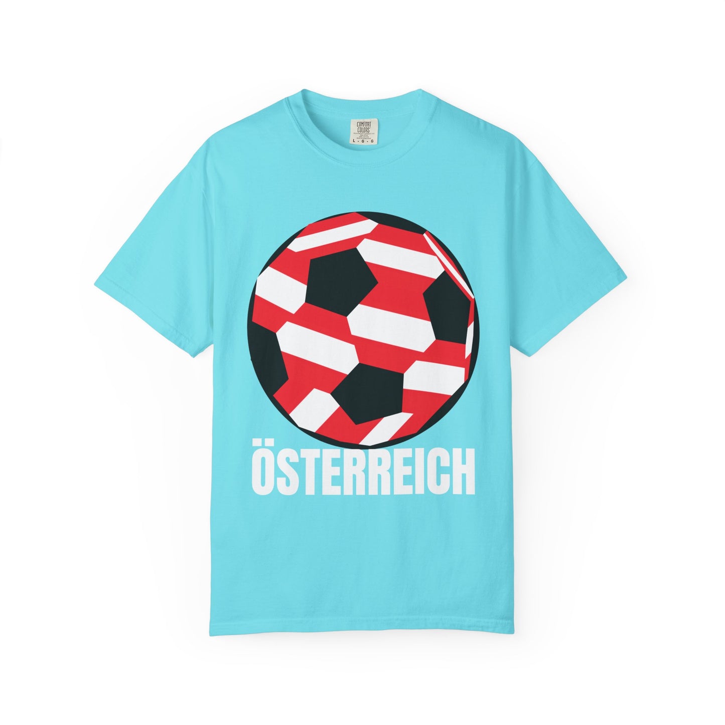 Austria Football Fan Old School Osterreich Custom Soccer Ball Design T-Shirt