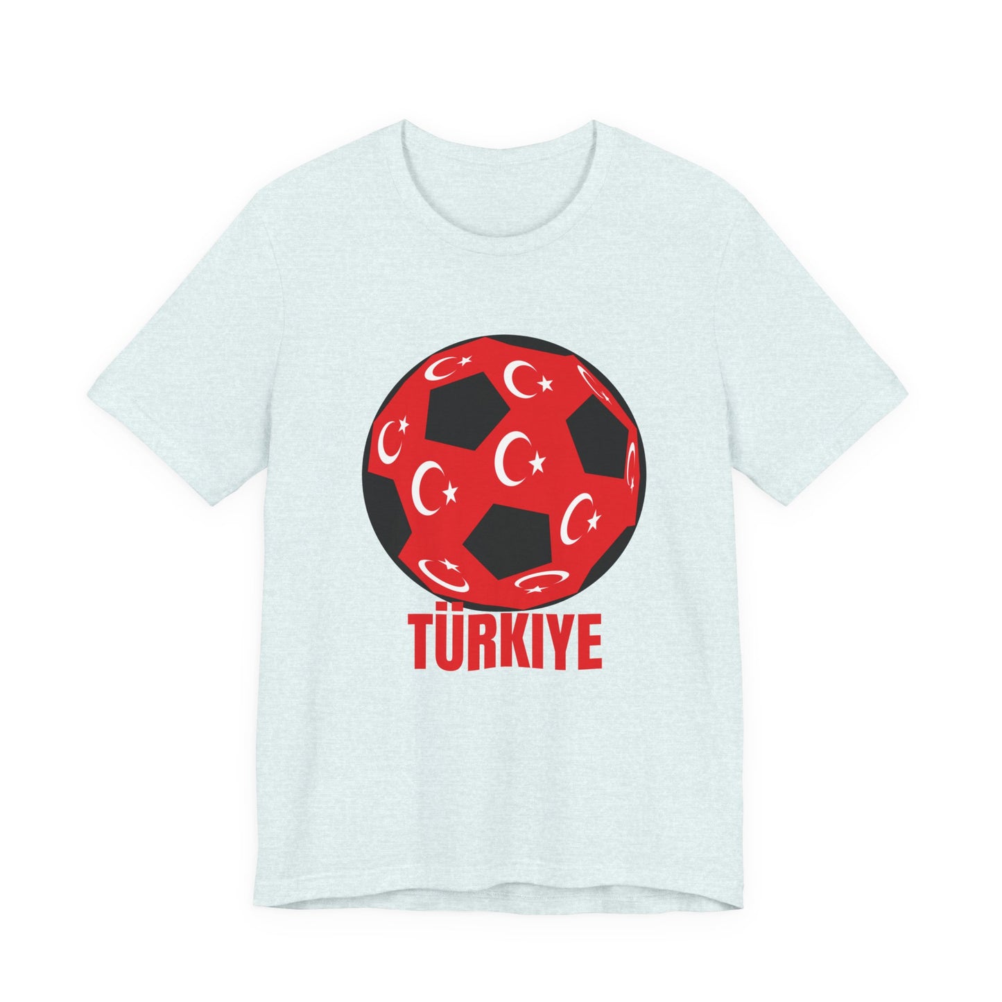 Türkiye Fan Specialty Soccer Ball Design T Shirt Red Text