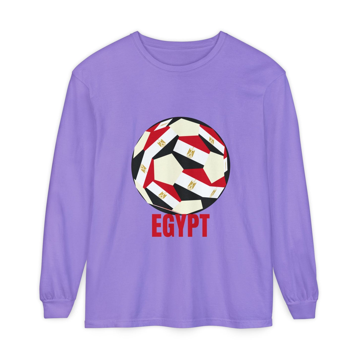 Egypt Fan Specialty Soccer Ball Design Long Sleeve Tee