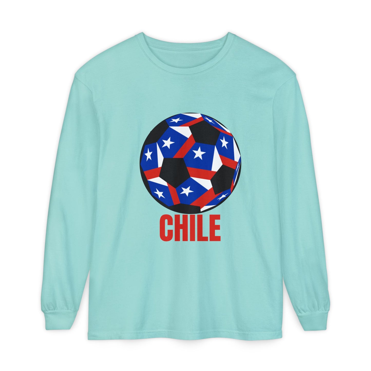 Chile Fan Specialty Soccer Ball Long Sleeve Tee