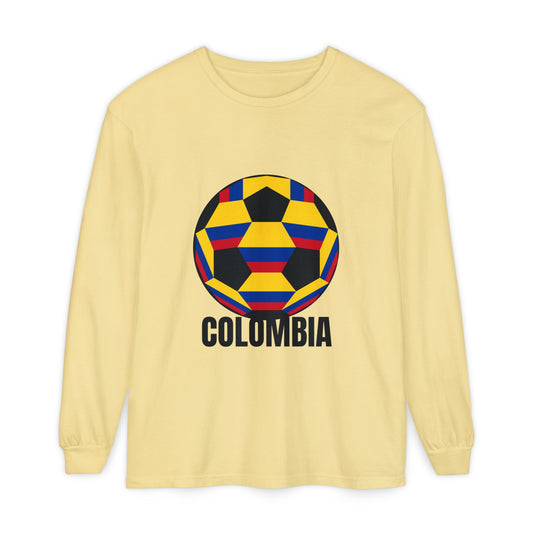 Columbia Fan Specialty Soccer Ball Design Long Sleeve Tee
