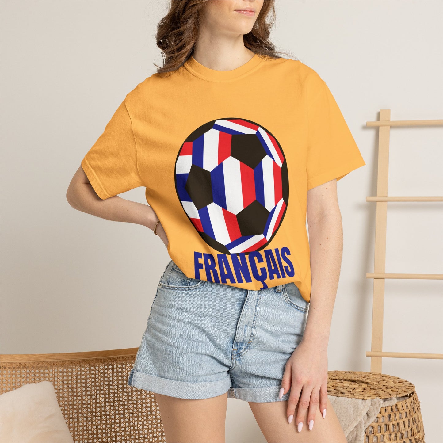 FRANÇAIS Fan Specialty Soccer Ball Design T Shirt