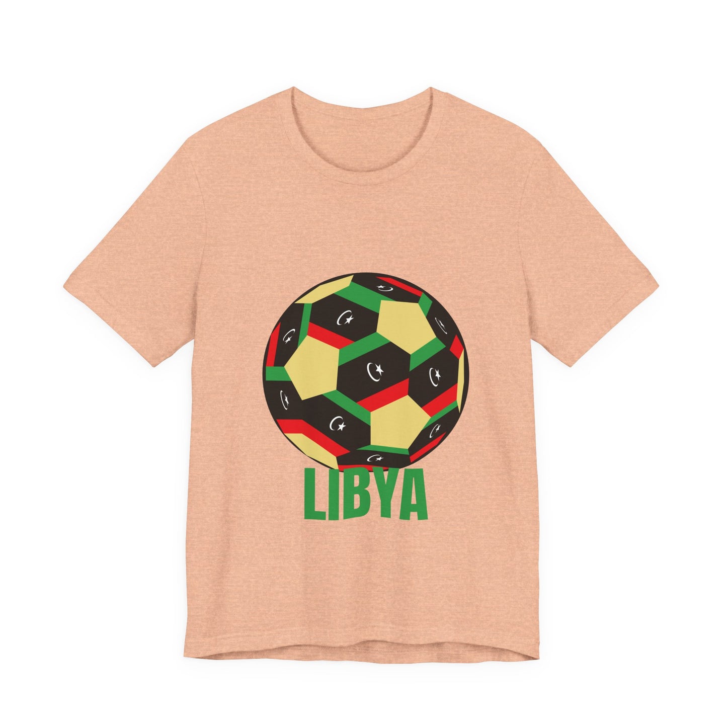 Libya Fan Specialty Soccer Ball Design T Shirt