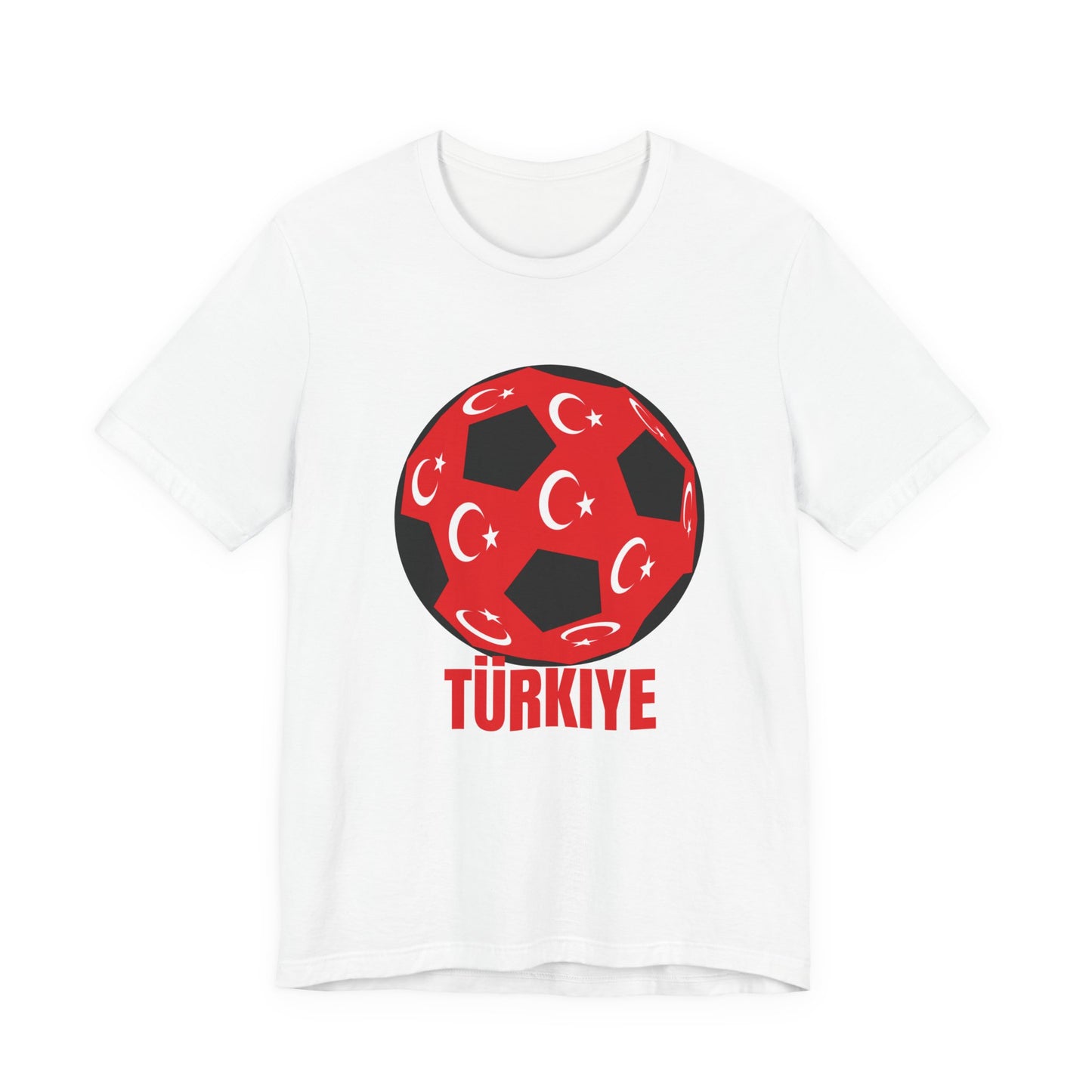 Türkiye Fan Specialty Soccer Ball Design T Shirt Red Text