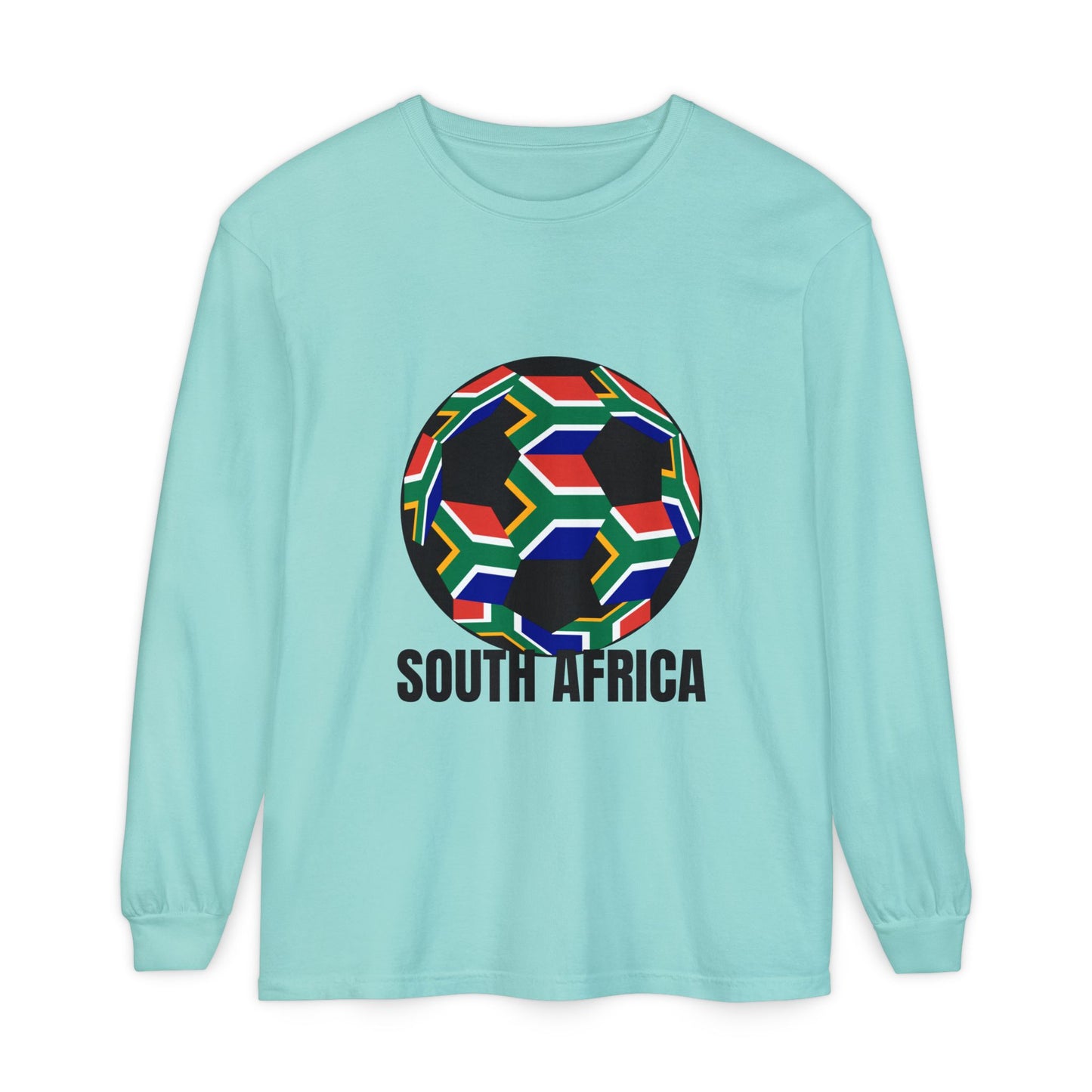 South Africa Fan Specialty Soccer Ball Design Long Sleeve Shirt