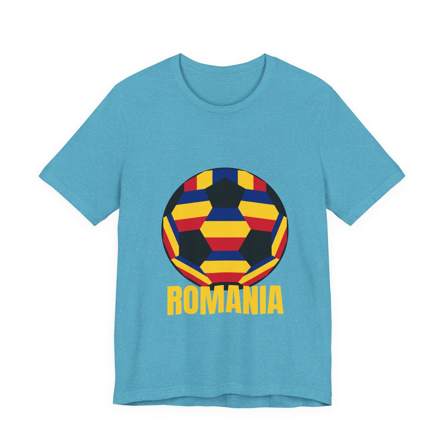 Romania Fan Specialty Soccer Ball Design T Shirt