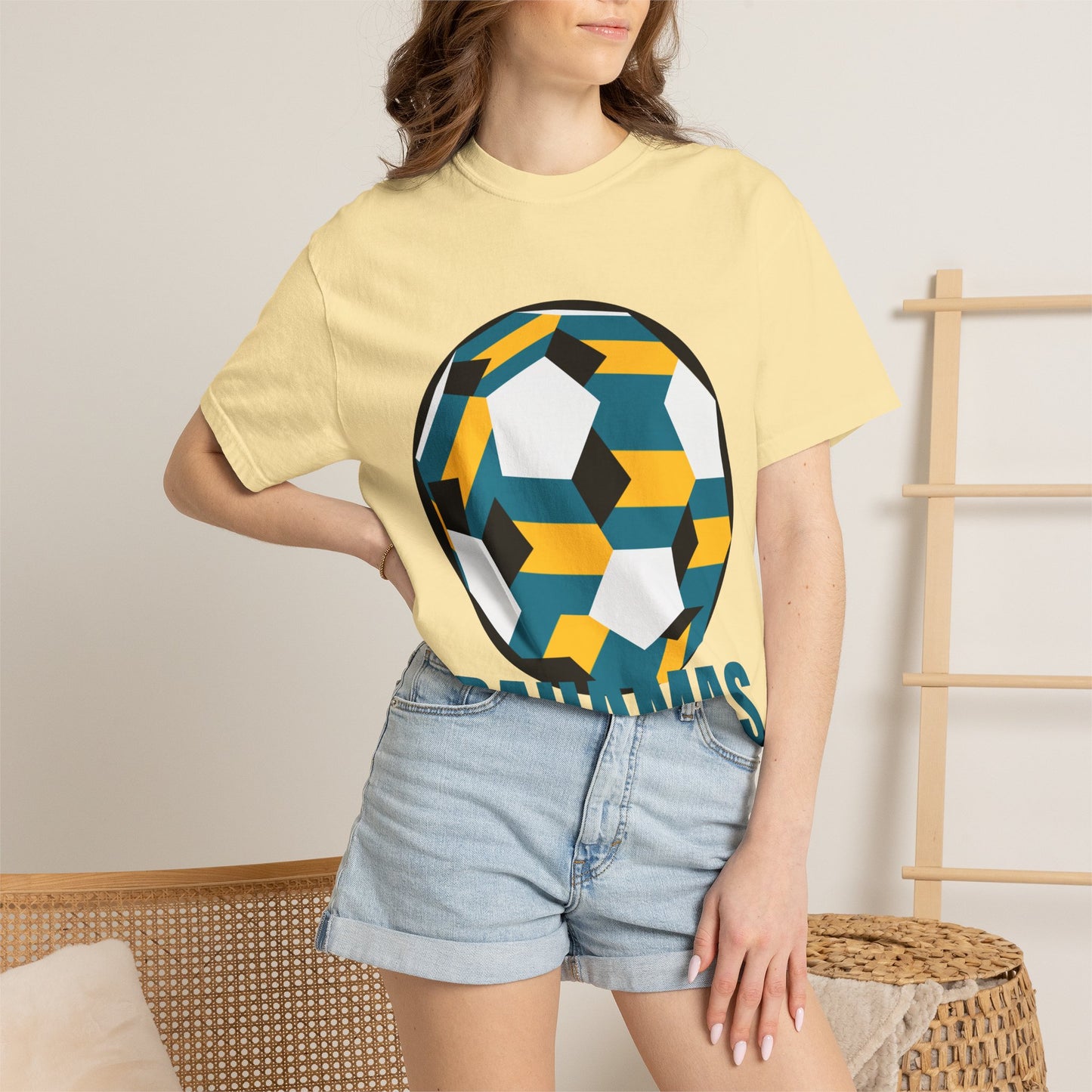 Bahamas Fan Specialty Soccer Ball Design T Shirt