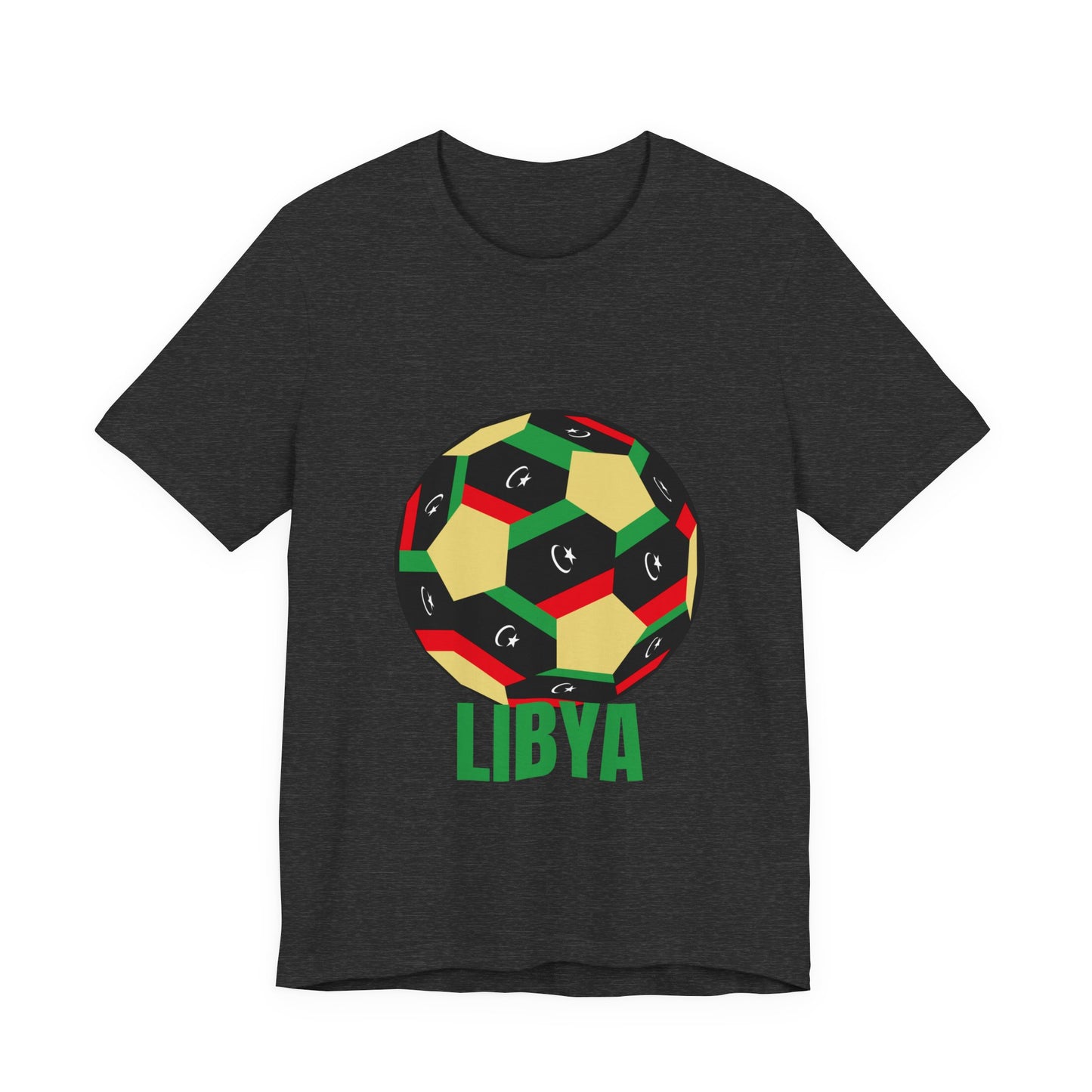 Libya Fan Specialty Soccer Ball Design T Shirt