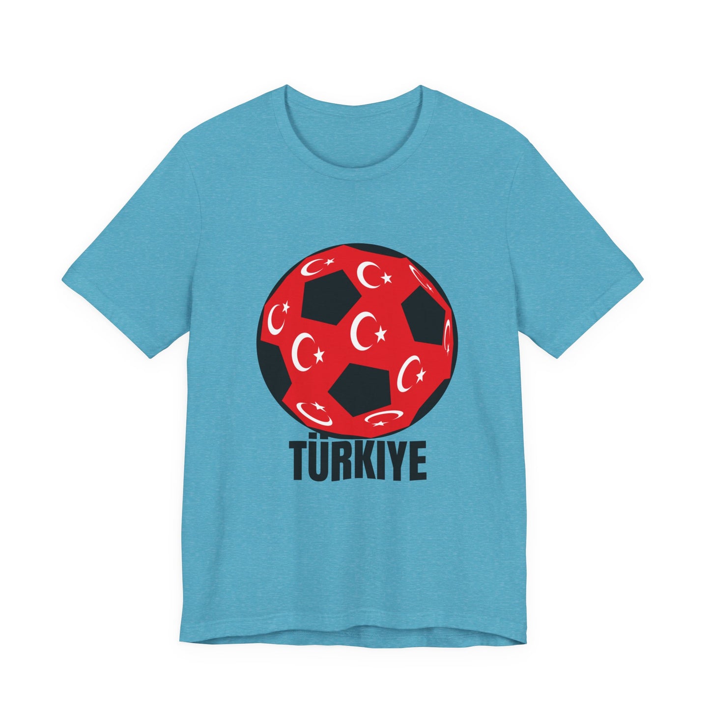 Türkiye Fan Specialty Soccer Ball Design T Shirt Black Text