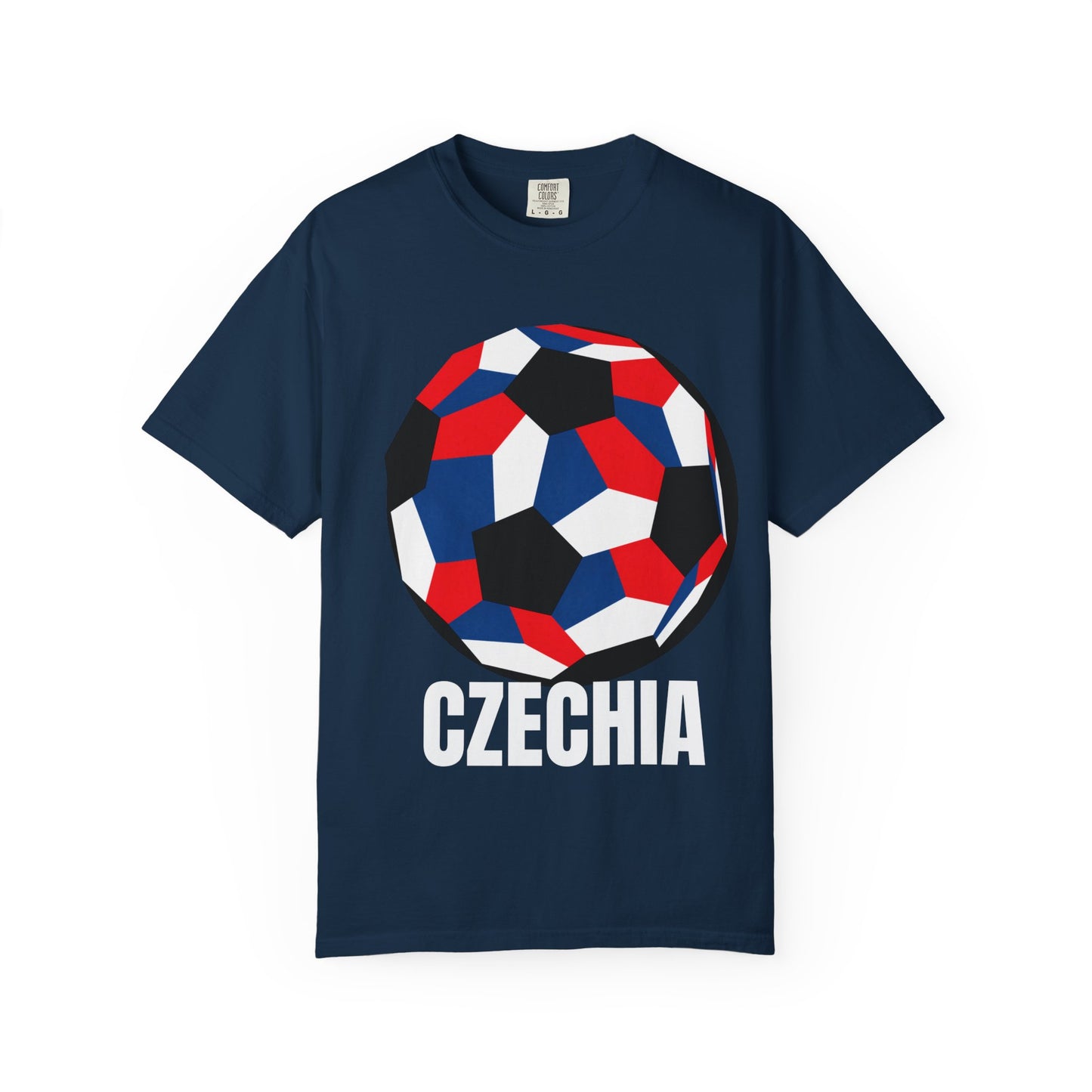 Czechia Fan Specialty Soccer Ball Design T Shirt