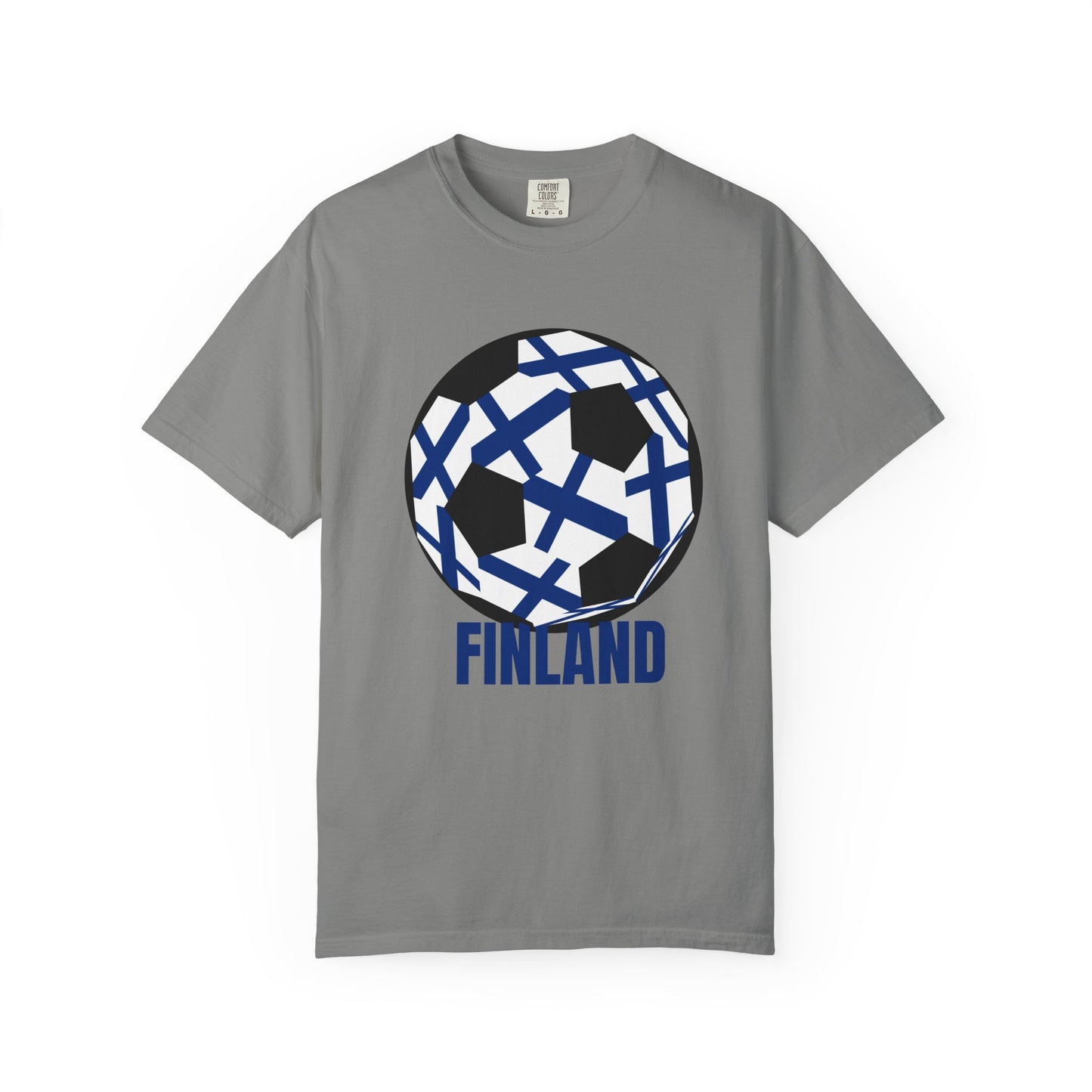 Finland Fan Specialty Soccer Ball Design T Shirt