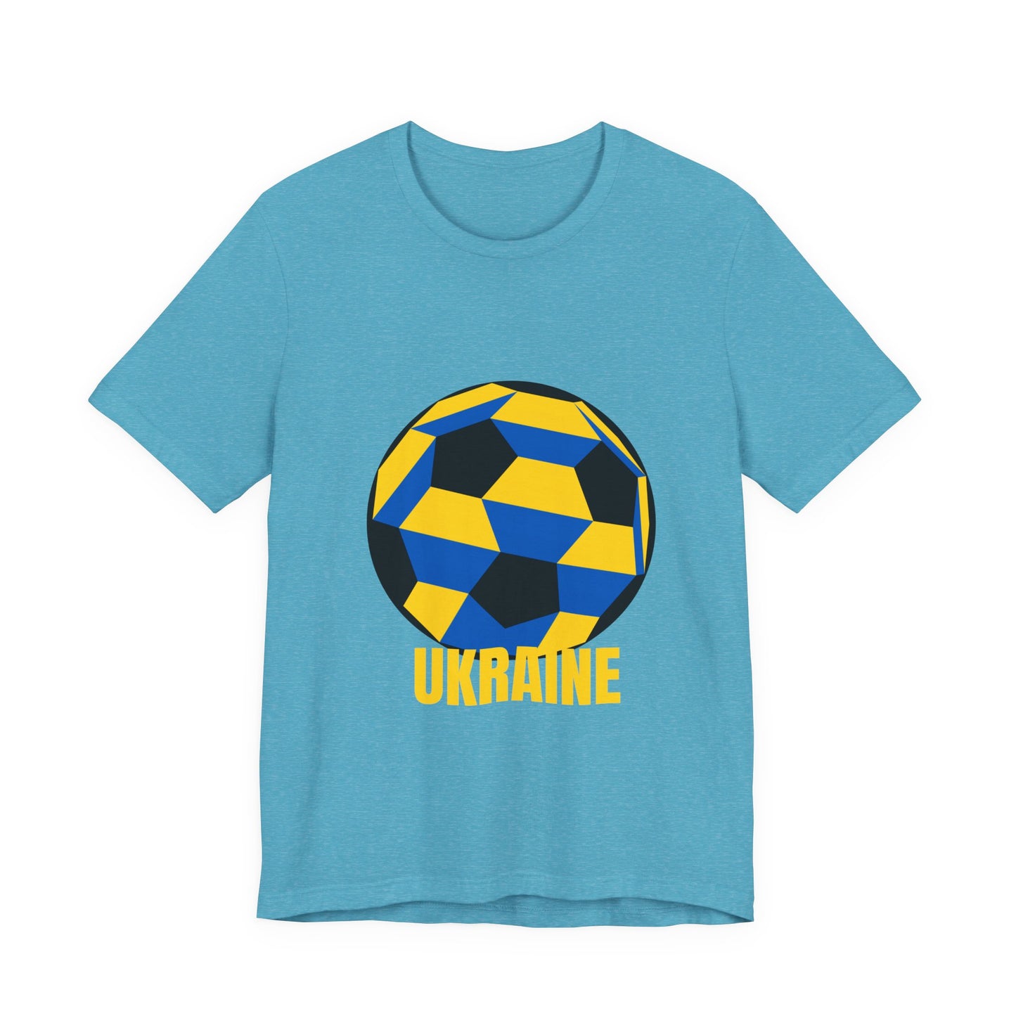 Ukraine Fan Specialty Soccer Ball Design T Shirt