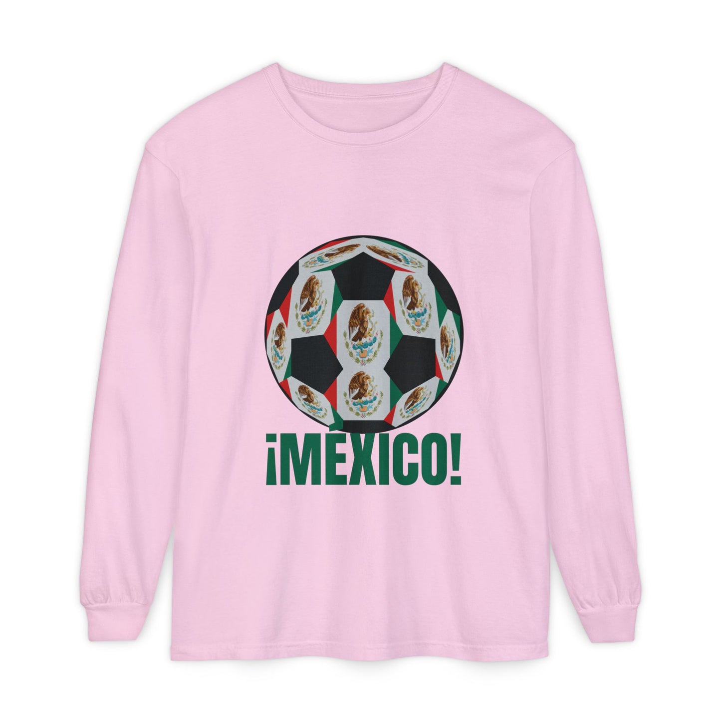 !Mexico! Fan Specialty Soccer Ball Design Long Sleeve
