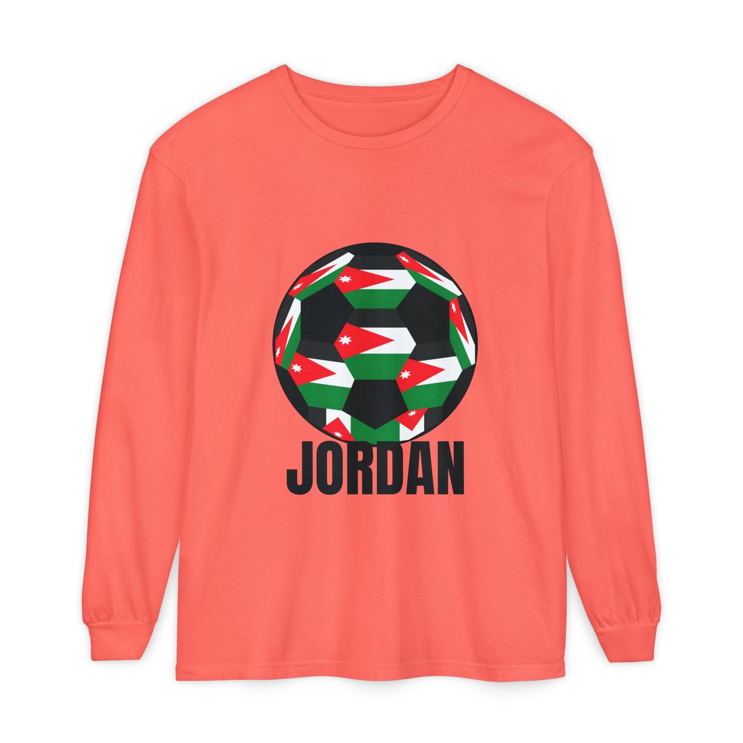 Jordan Fan Specialty Soccer Ball Design Long Sleeve Tee