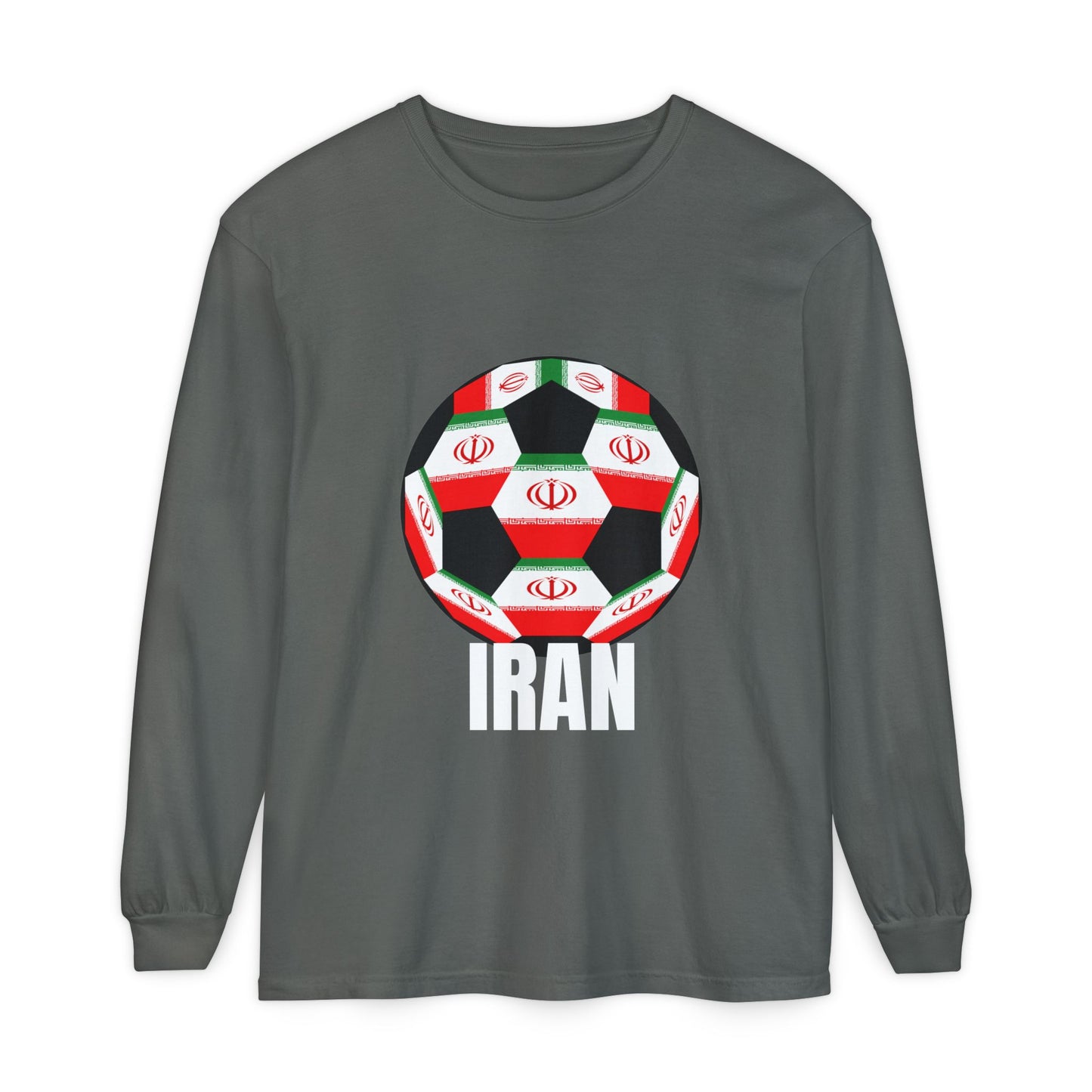 Iran Fan Specialty Soccer Ball Design  Long Sleeve Shirt