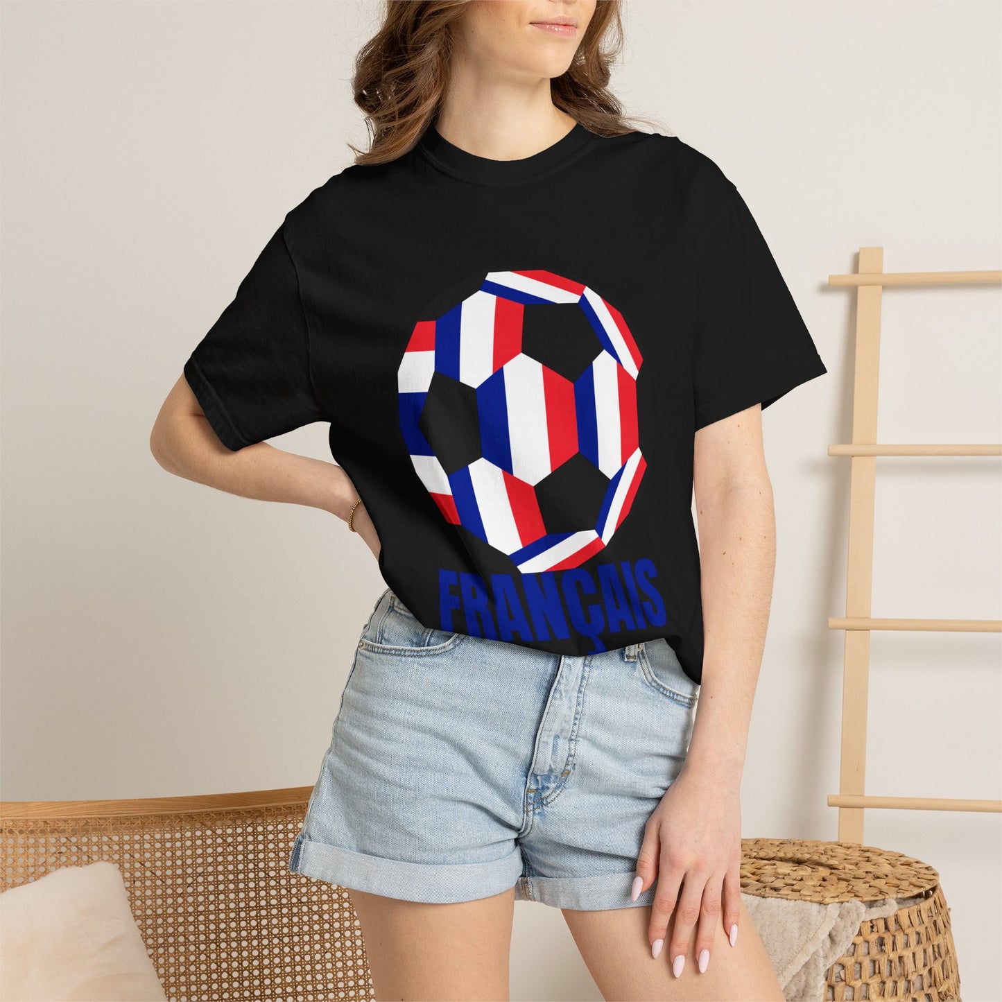 FRANÇAIS Fan Specialty Soccer Ball Design T Shirt