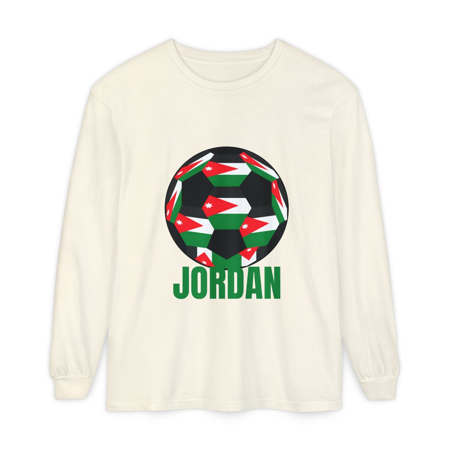 Jordan Fan Specialty Soccer Ball Design Long Sleeve Tee
