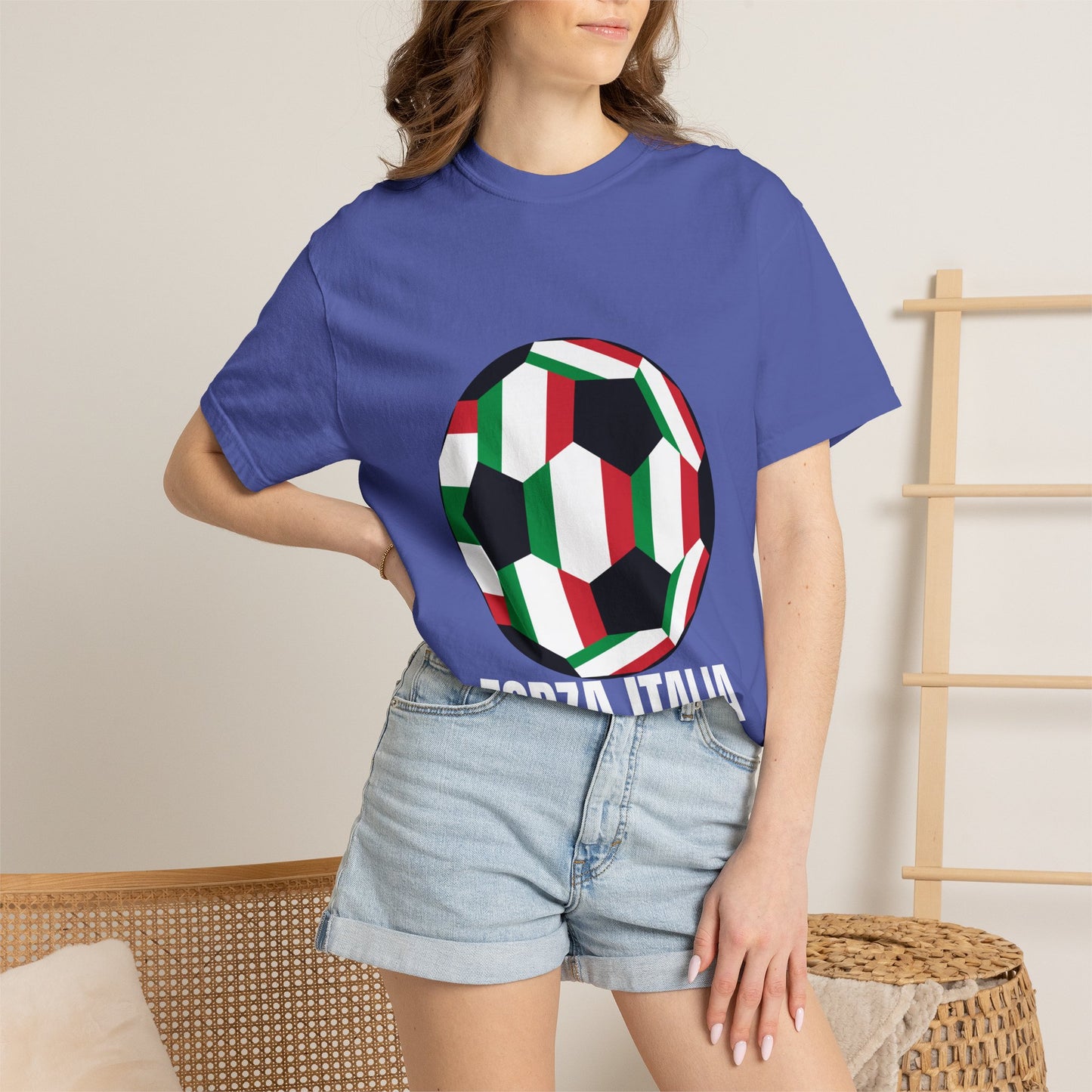 Forza Italia Fan Specialty Soccer Ball Design T Shirt