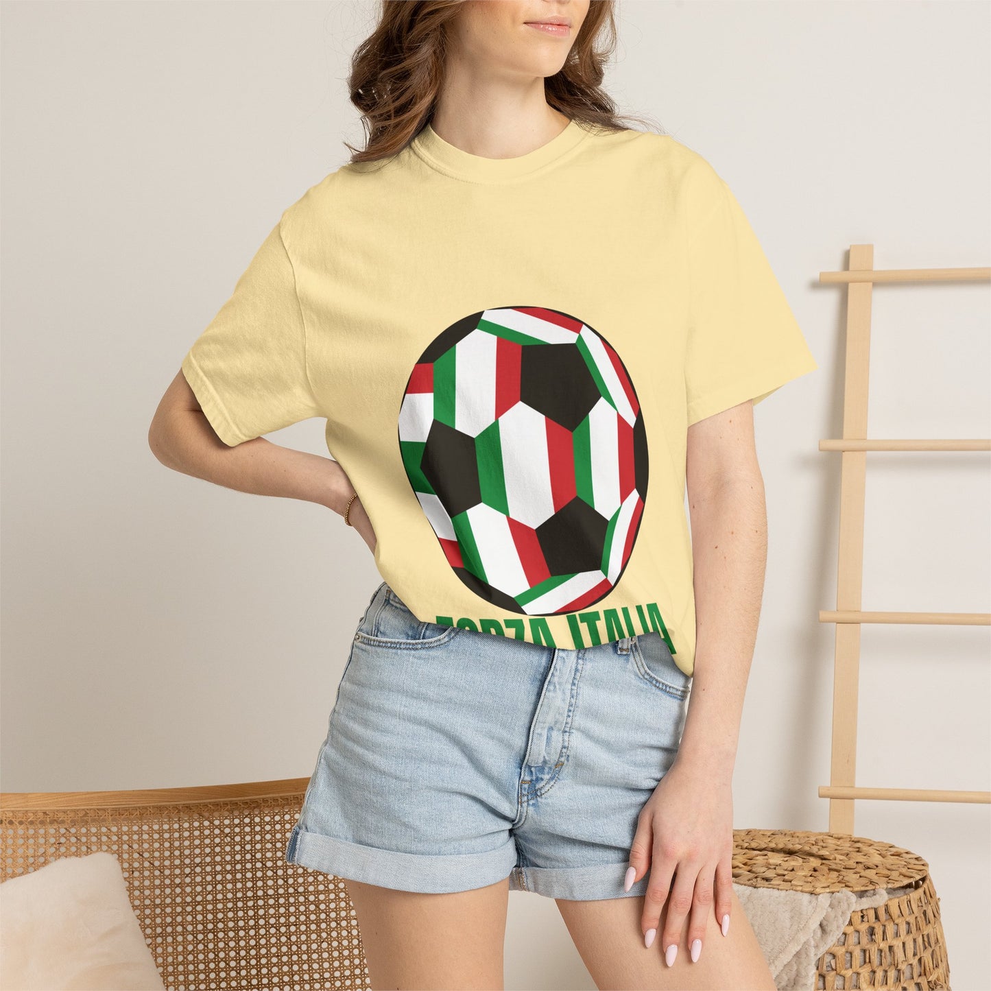 Forza Italia Fan Specialty Soccer Ball Design T Shirt