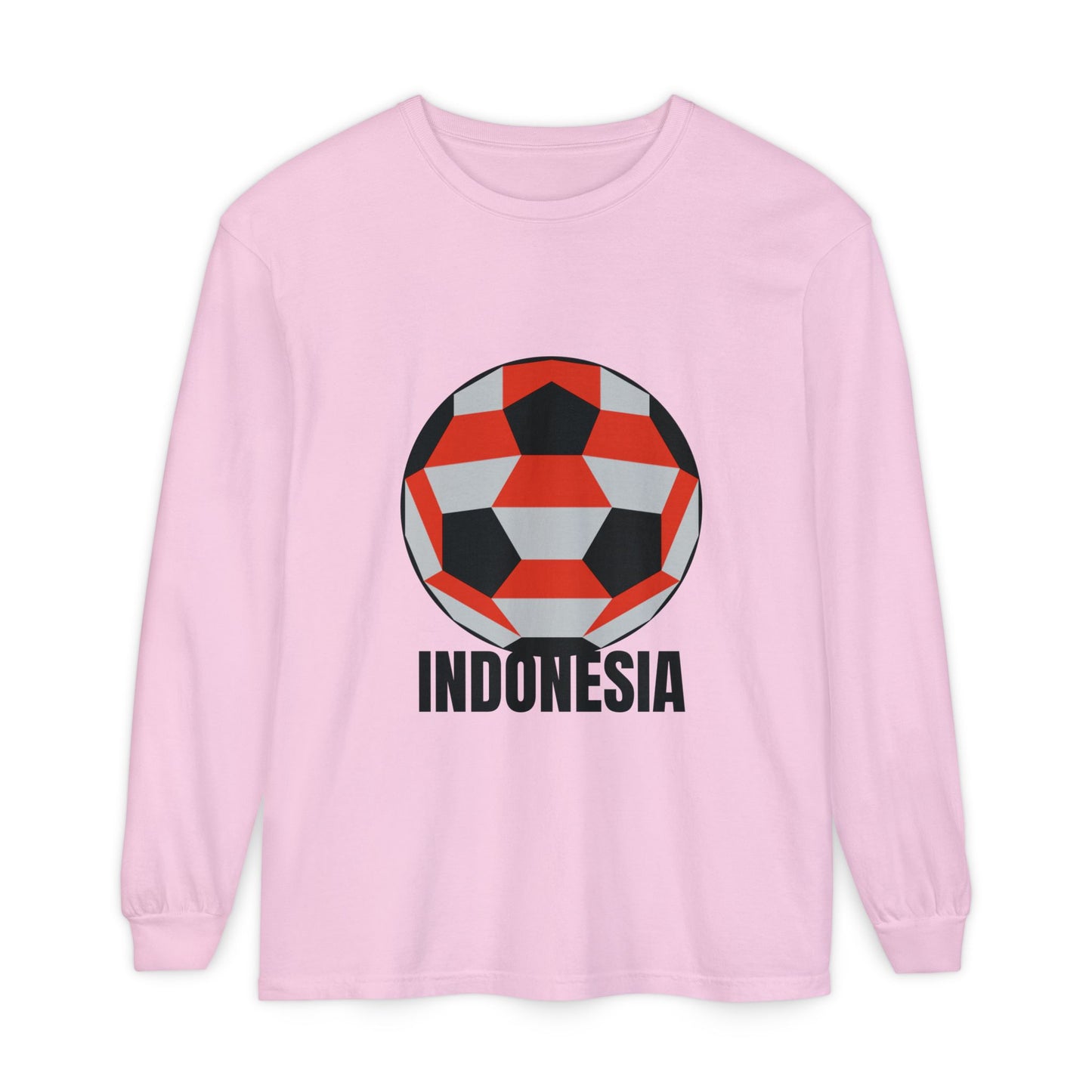 Indonesia Fan Specialty Soccer Ball Design Long Sleeve Shirt