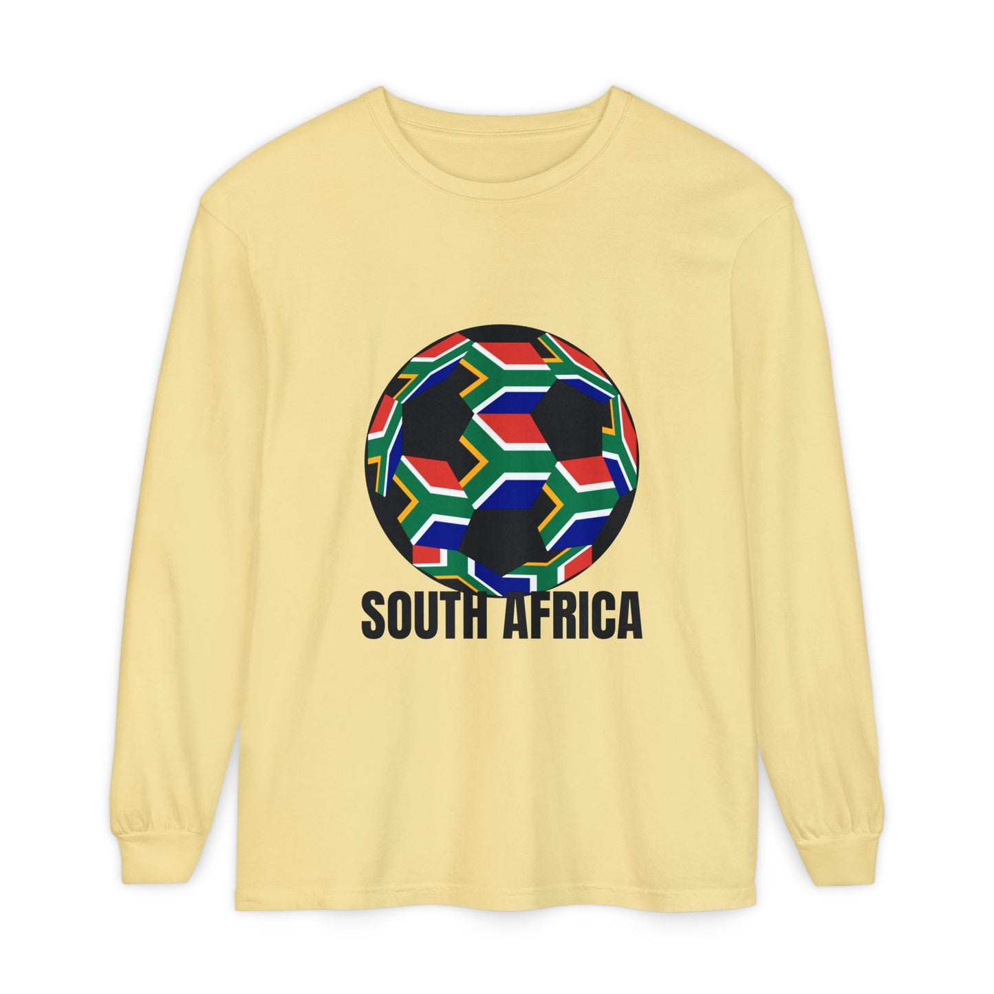 South Africa Fan Specialty Soccer Ball Design Long Sleeve Shirt