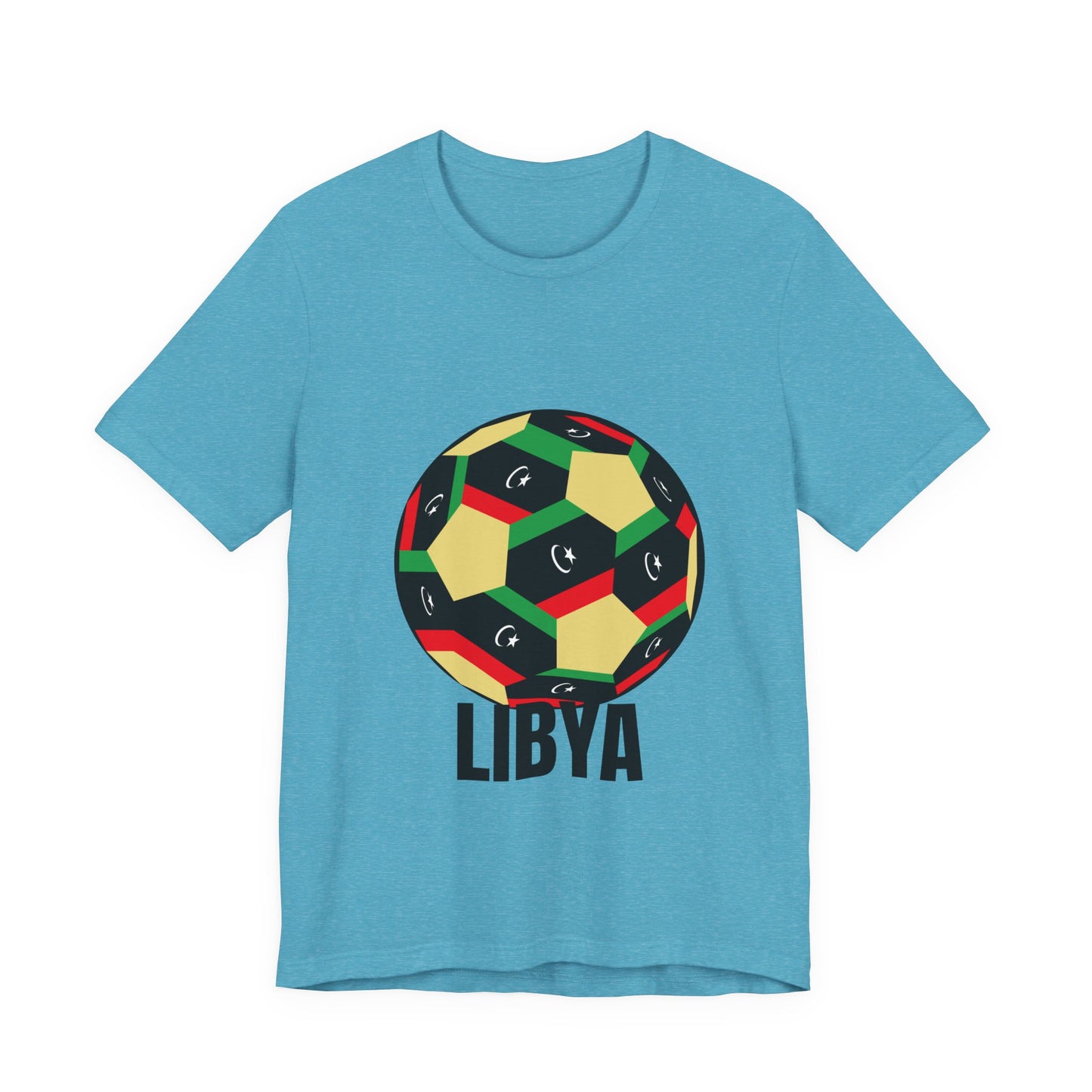 Libya Fan Specialty Soccer Ball Design T Shirt