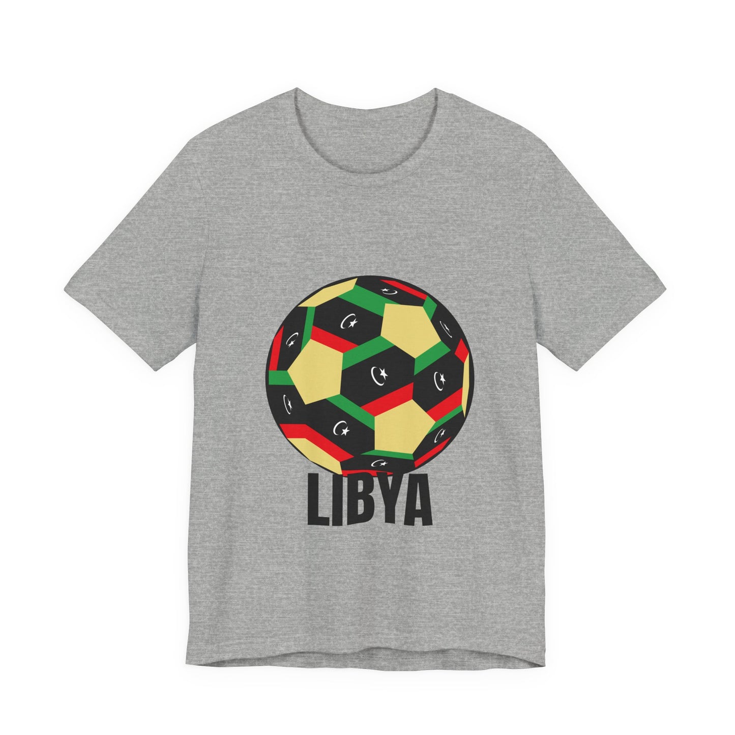 Libya Fan Specialty Soccer Ball Design T Shirt