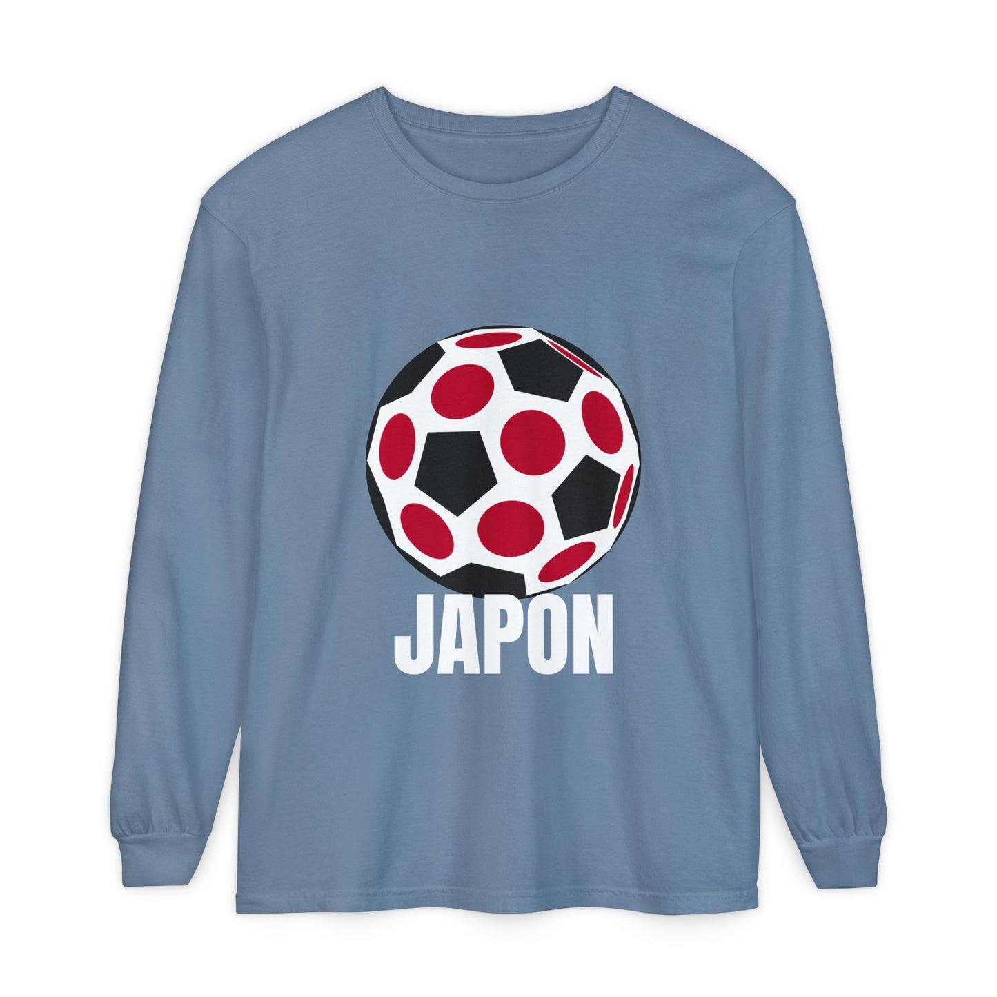 Japon Fan Specialty Soccer Ball Design Long Sleeve Tee