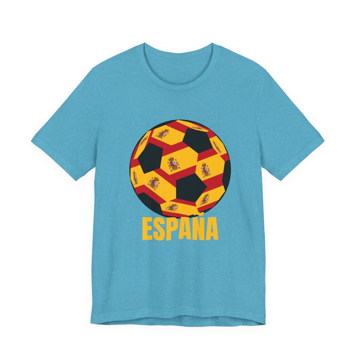 España Soccer Ball T-Shirt Gold Text