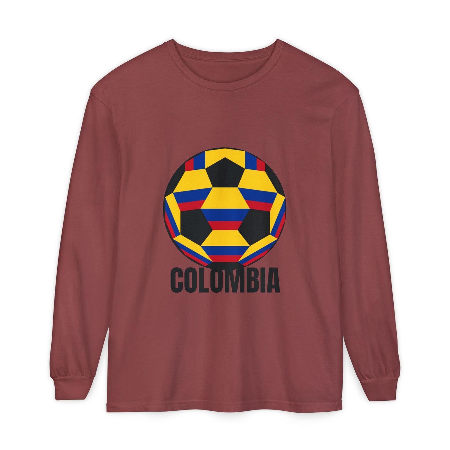 Columbia Fan Specialty Soccer Ball Design Long Sleeve Tee