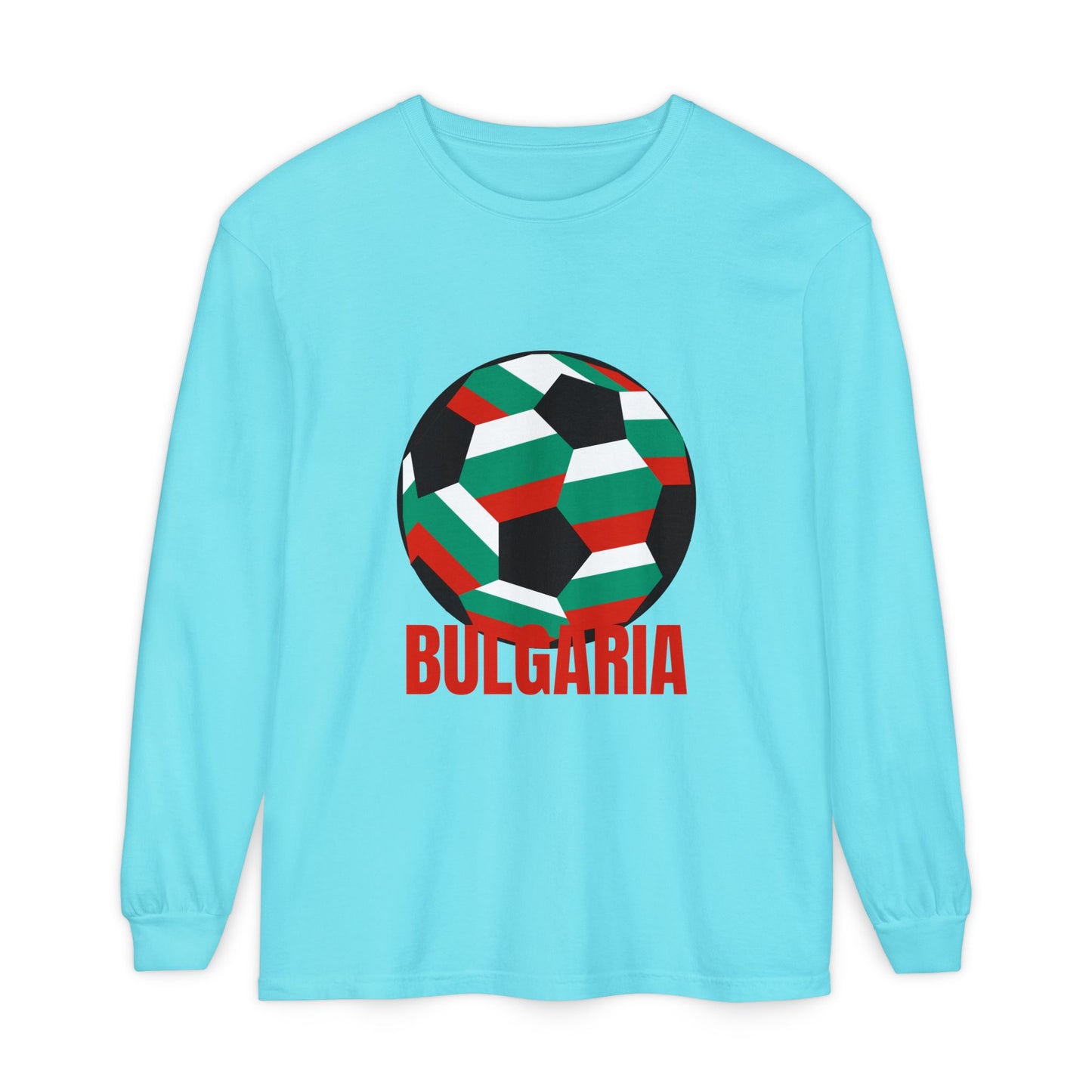 Bulgaria Fan Specialty Soccer Ball Design Long Sleeve Tee