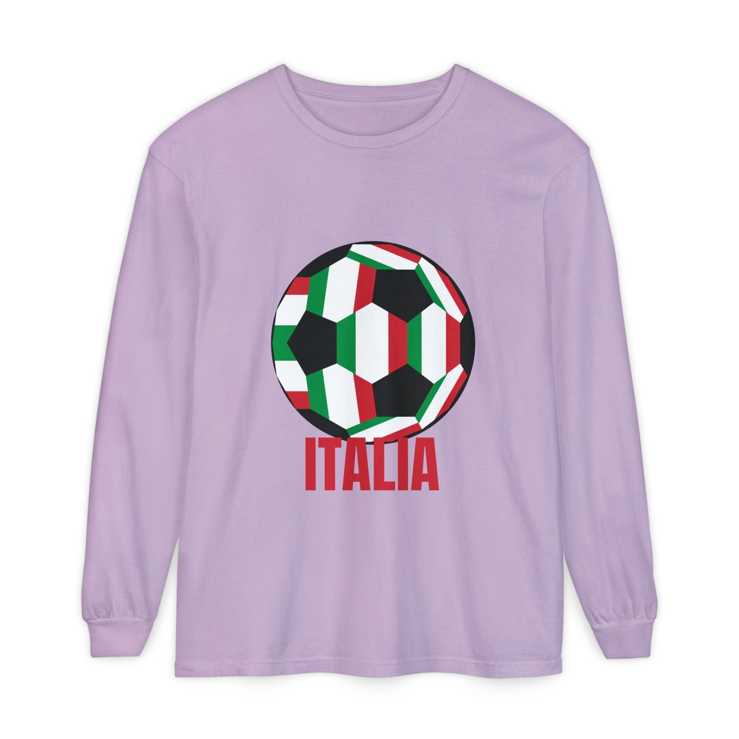 Italia Fan Specialty Soccer Ball Design  Long Sleeve T-Shirt