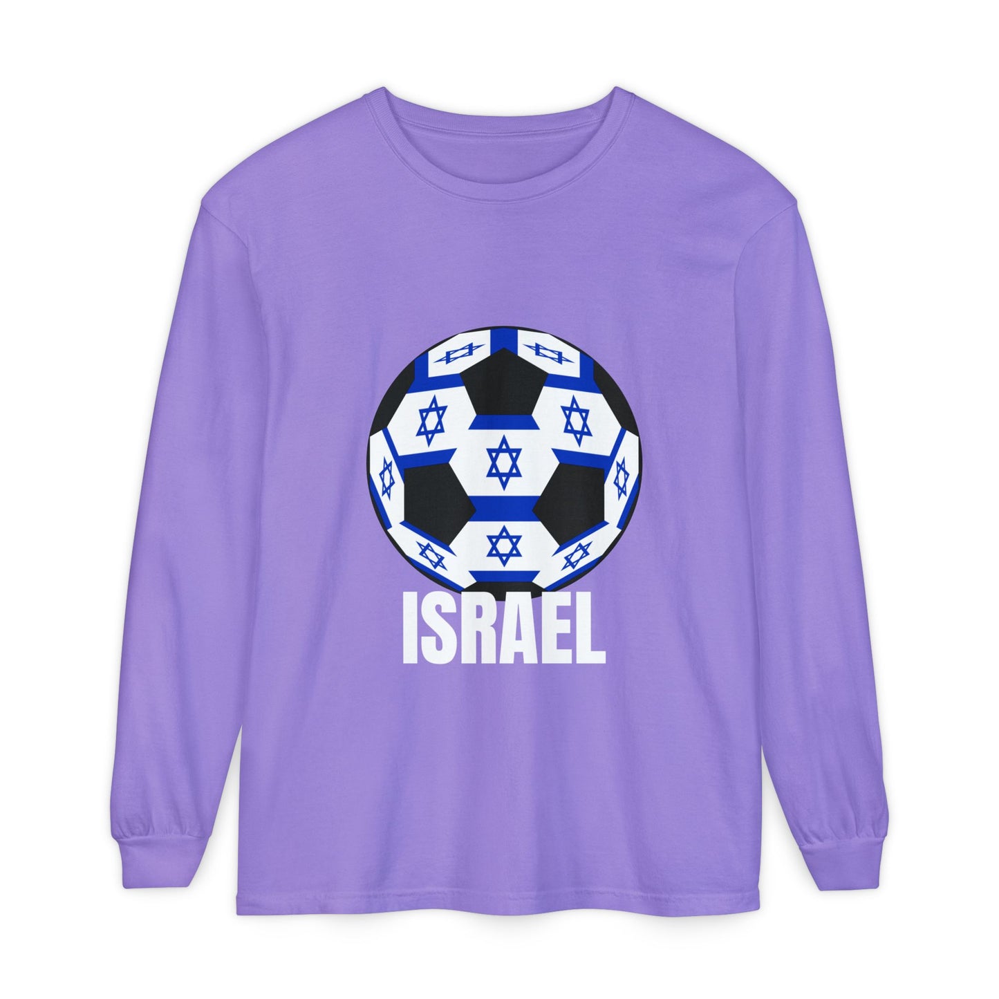Israel Fan Specialty Soccer Ball Design Long Sleeve Tee