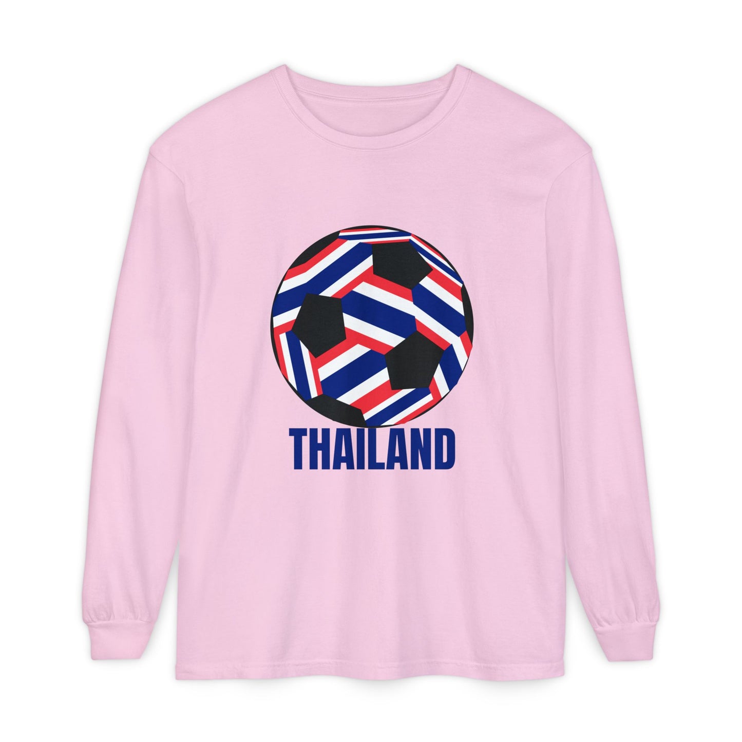 Thailand Fan Specialty Soccer Ball Design Long Sleeve Tee