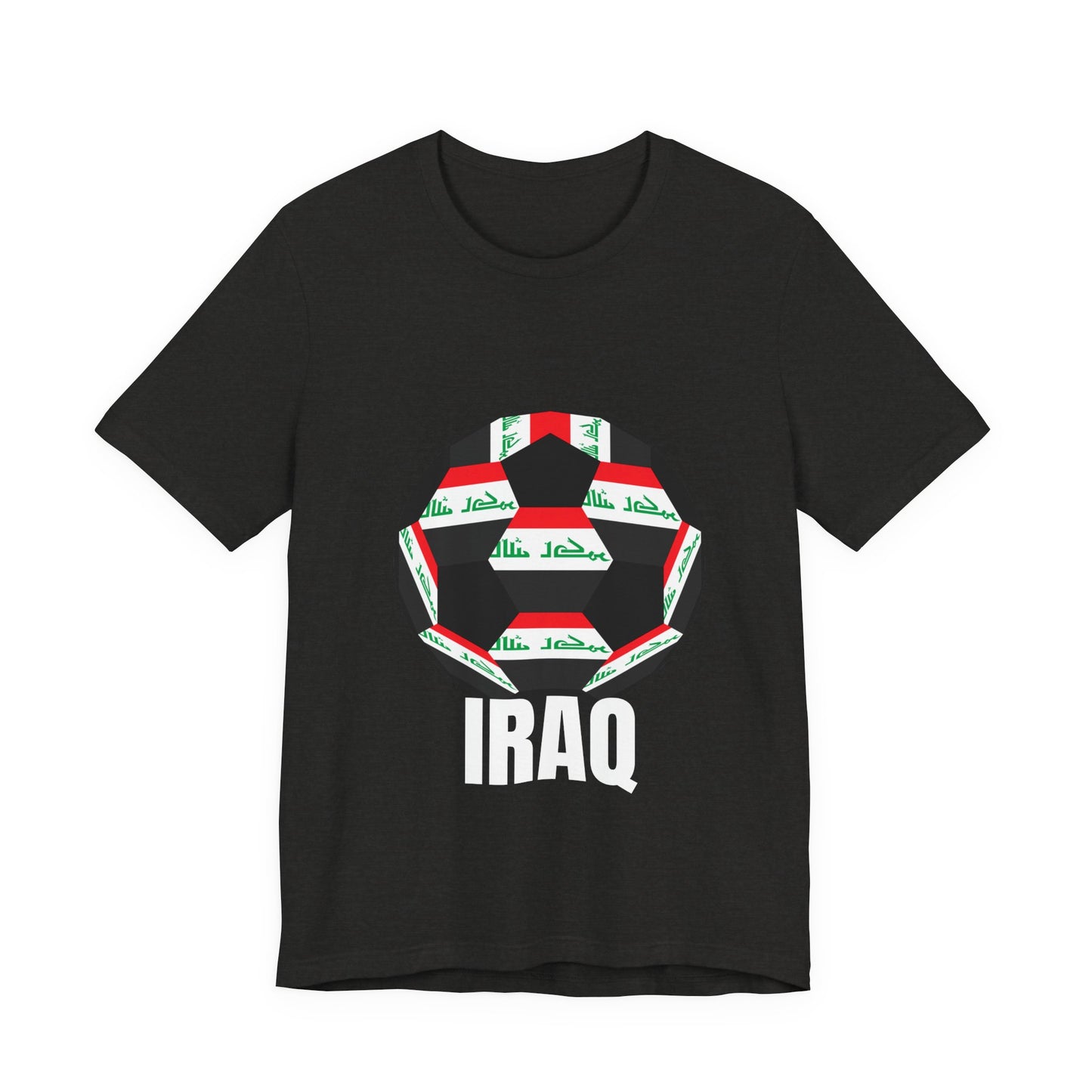 Iraq Fan Specialty Soccer Ball Design T Shirt
