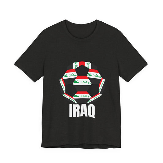 Iraq Fan Specialty Soccer Ball Design T Shirt