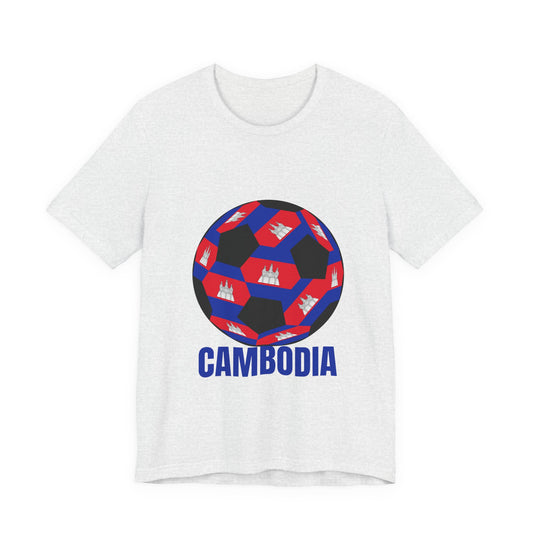 Cambodia Fan Specialty Soccer Ball Design T Shirt