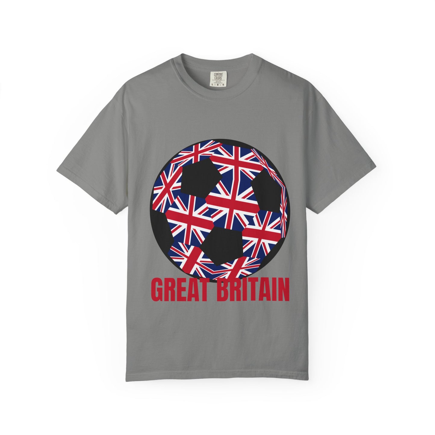 Great Britain Fan Specialty Soccer Ball Design T Shirt